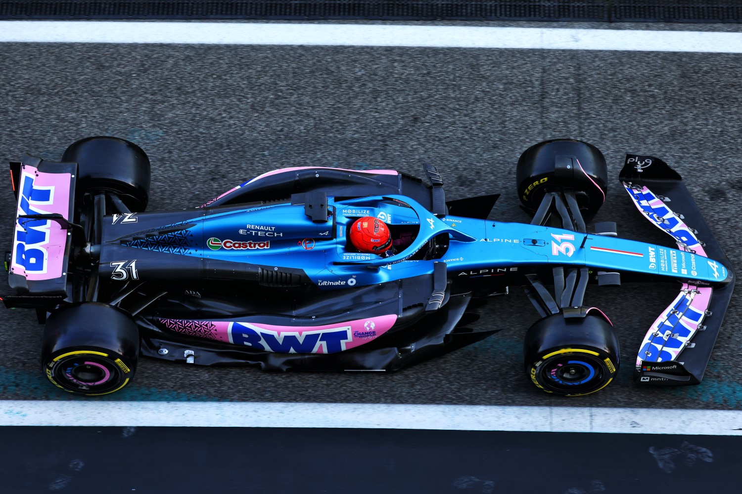 Esteban Ocon (FRA) Alpine F1 Team A523. Formula One Testing, Tuesday 28th November 2023. Yas Marina Circuit, Abu Dhabi, UAE.