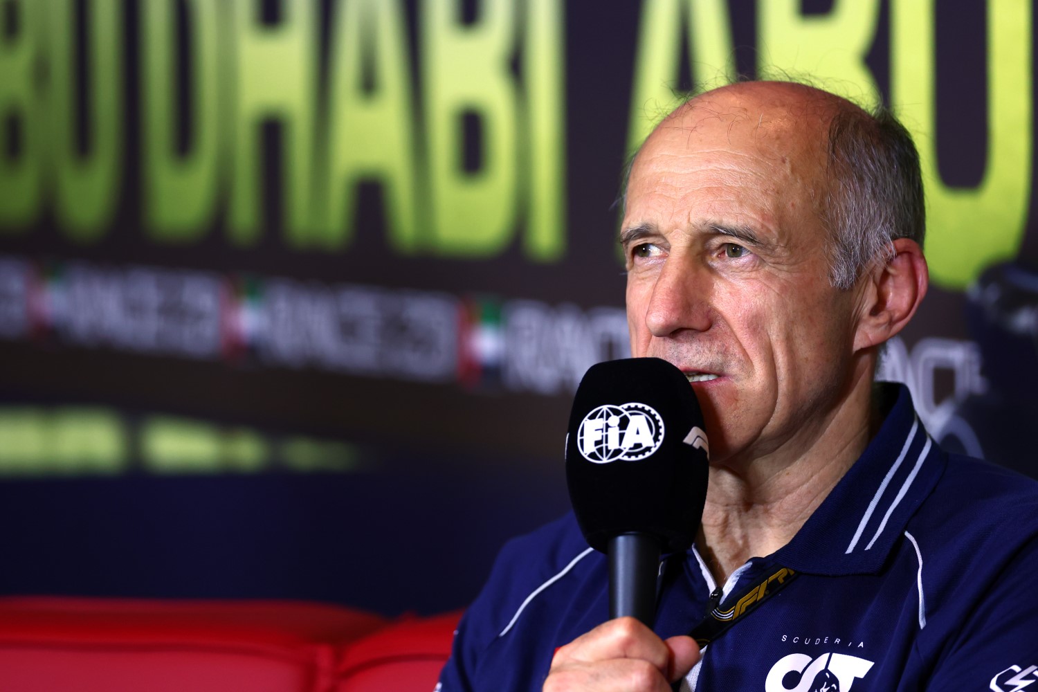 Scuderia AlphaTauri Team Principal Franz Tost attends the Team Principals Press Conference during practice ahead of the F1 Grand Prix of Abu Dhabi at Yas Marina Circuit on November 24, 2023 in Abu Dhabi, United Arab Emirates. (Photo by Dan Istitene/Getty Images) // Getty Images / Red Bull Content Pool