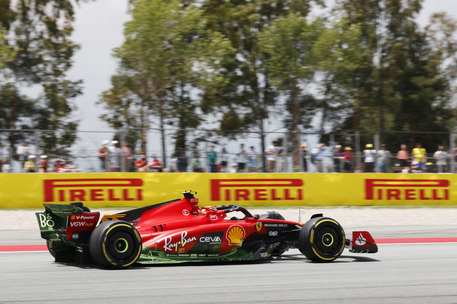 Carlos Sainz, Ferrari SF-23 during the Spanish GP at Circuit de Barcelona-Catalunya on Friday June 02, 2023 in Barcelona, Spain. (Photo by Jake Grant / LAT Images)