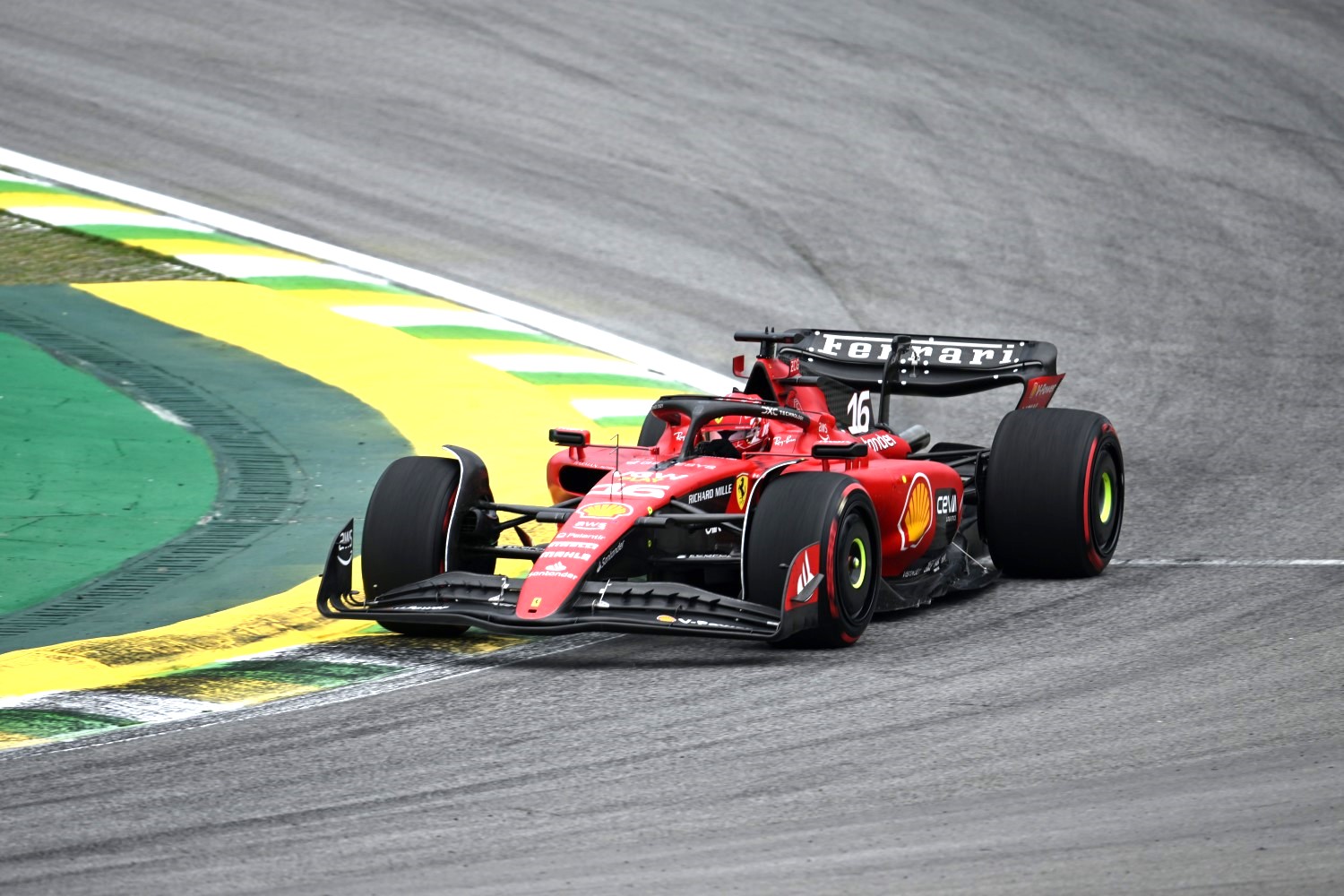 Charles Leclerc, Ferrari SF-23 during the Brazilian GP at Autódromo José Carlos Pace on Friday November 03, 2023 in Sao Paulo, Brazil. (Photo by Simon Galloway / LAT Images)
