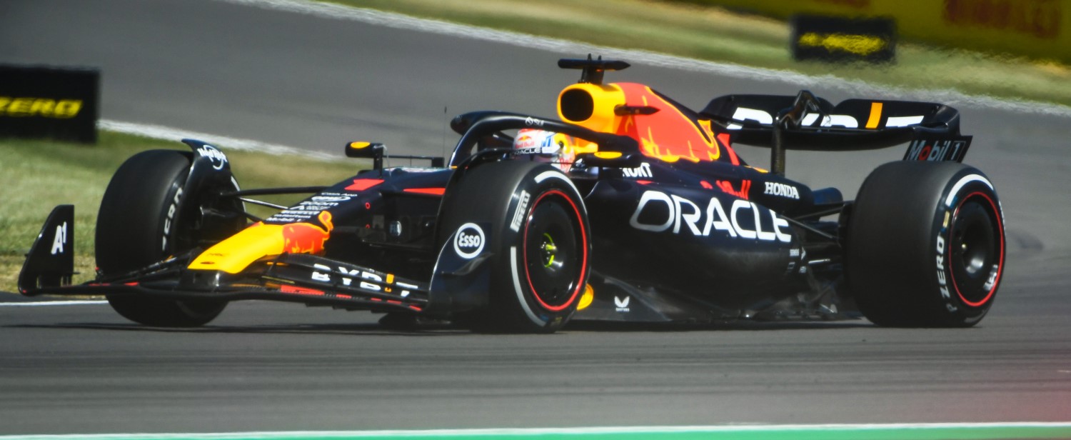 Max Verstappen, Red Bull Racing RB19 during the British GP