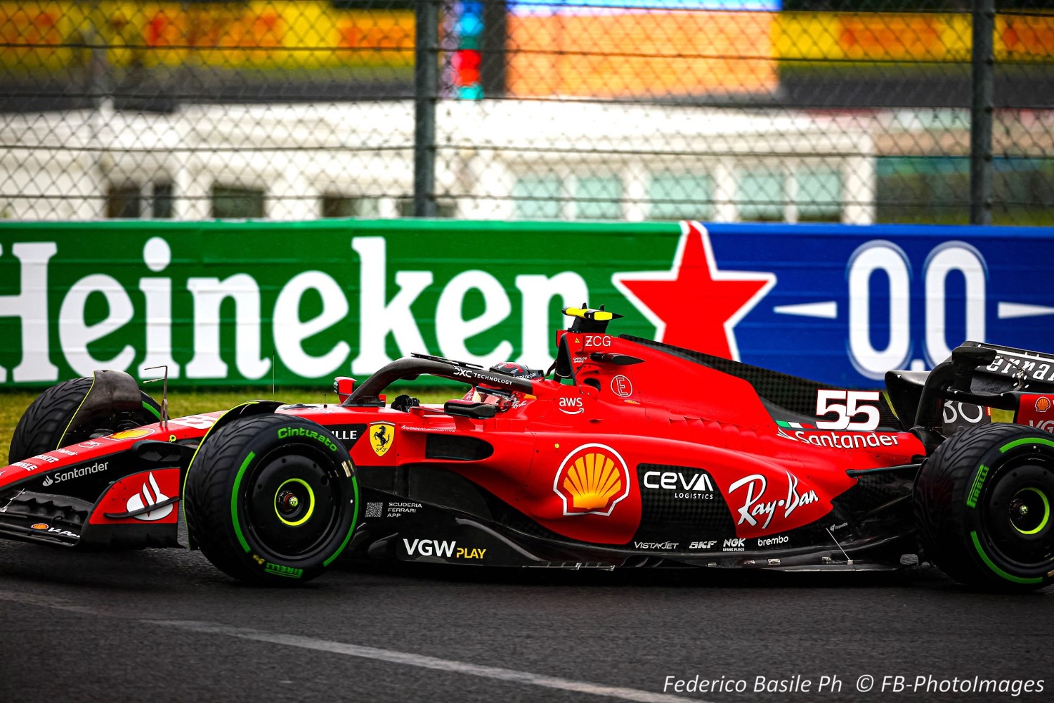 #55 Carlos Sainz, (ESP) Scuderia Ferrari during the Hungarian GP, Budapest 20-23 July 2023 at the Hungaroring, Formula 1 World championship 2023.