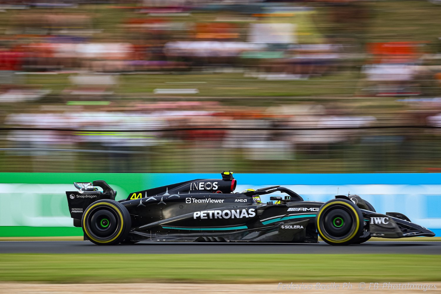 #44 Lewis Hamilton, (GRB) AMG Mercedes Ineos during the Hungarian GP, Budapest 20-23 July 2023 at the Hungaroring, Formula 1 World championship 2023.