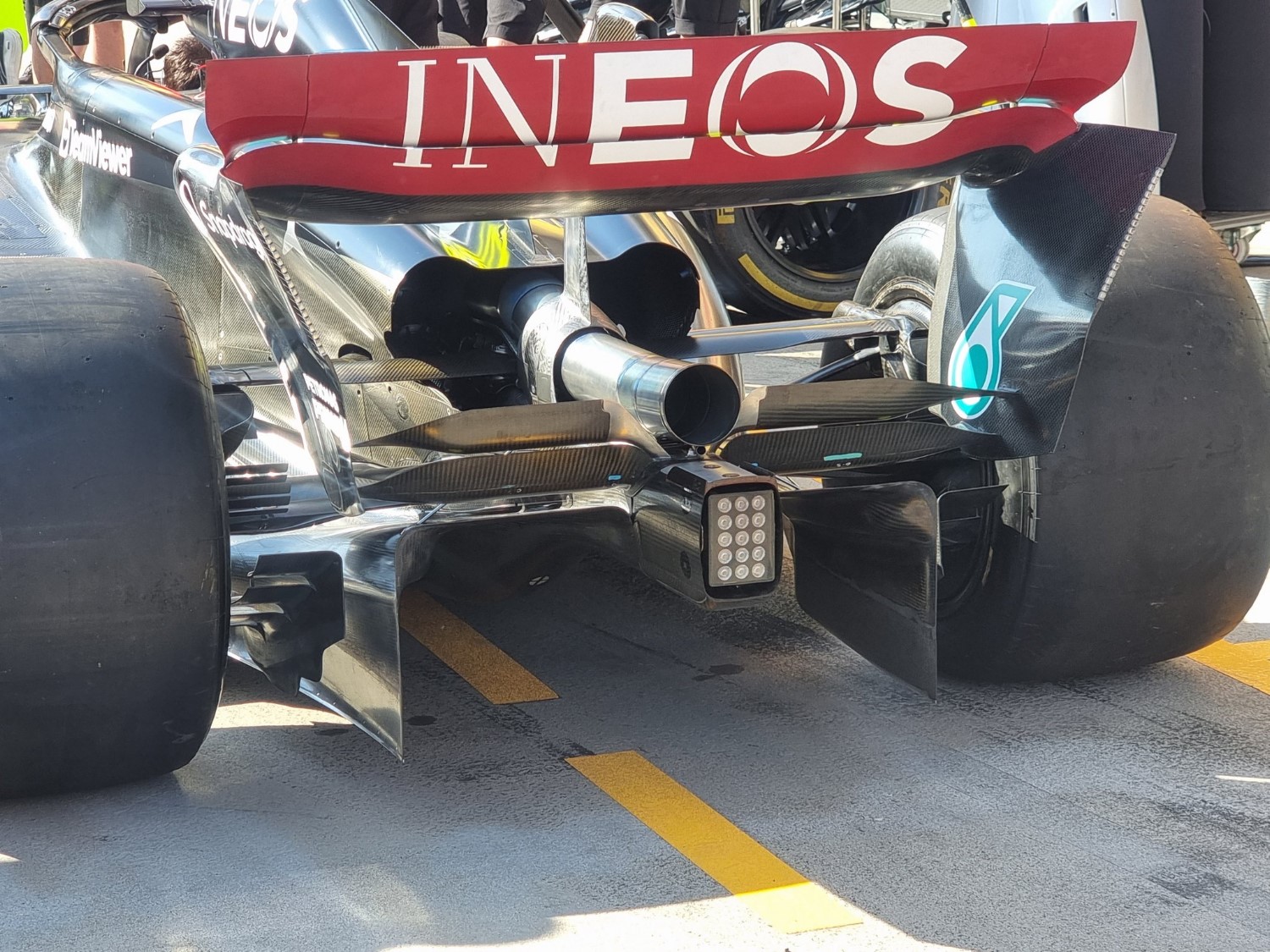 Mercedes W14 Underfloor tunnel exit