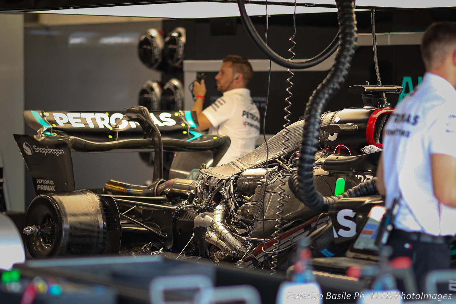 Mercedes Power Unit Technical detail during the Hungarian GP, Budapest 20-23 July 2023 at the Hungaroring, Formula 1 World championship 2023.
