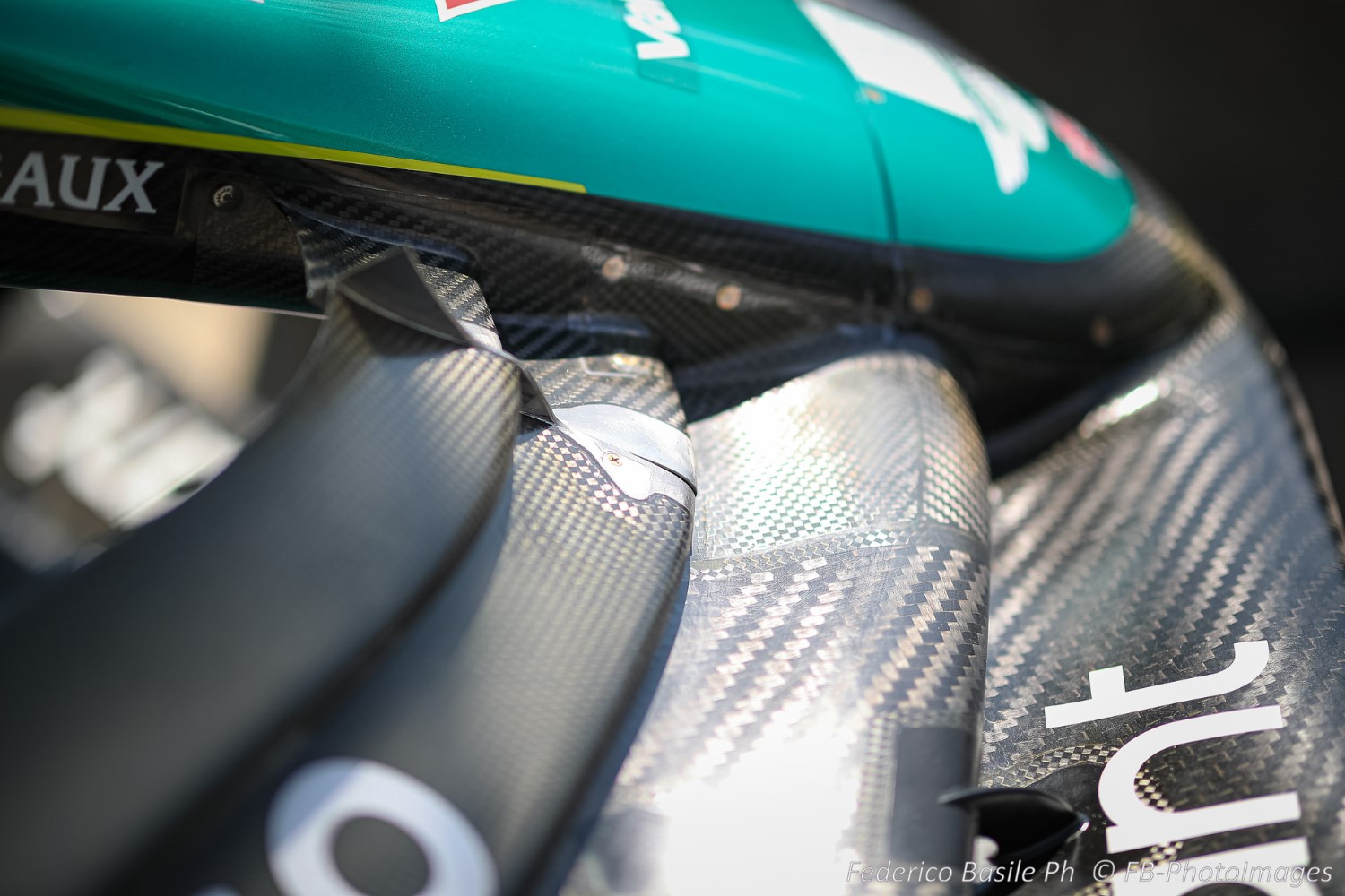 Aston Martin Front Wing Technical detail during the Hungarian GP, Budapest 20-23 July 2023 at the Hungaroring, Formula 1 World championship 2023.