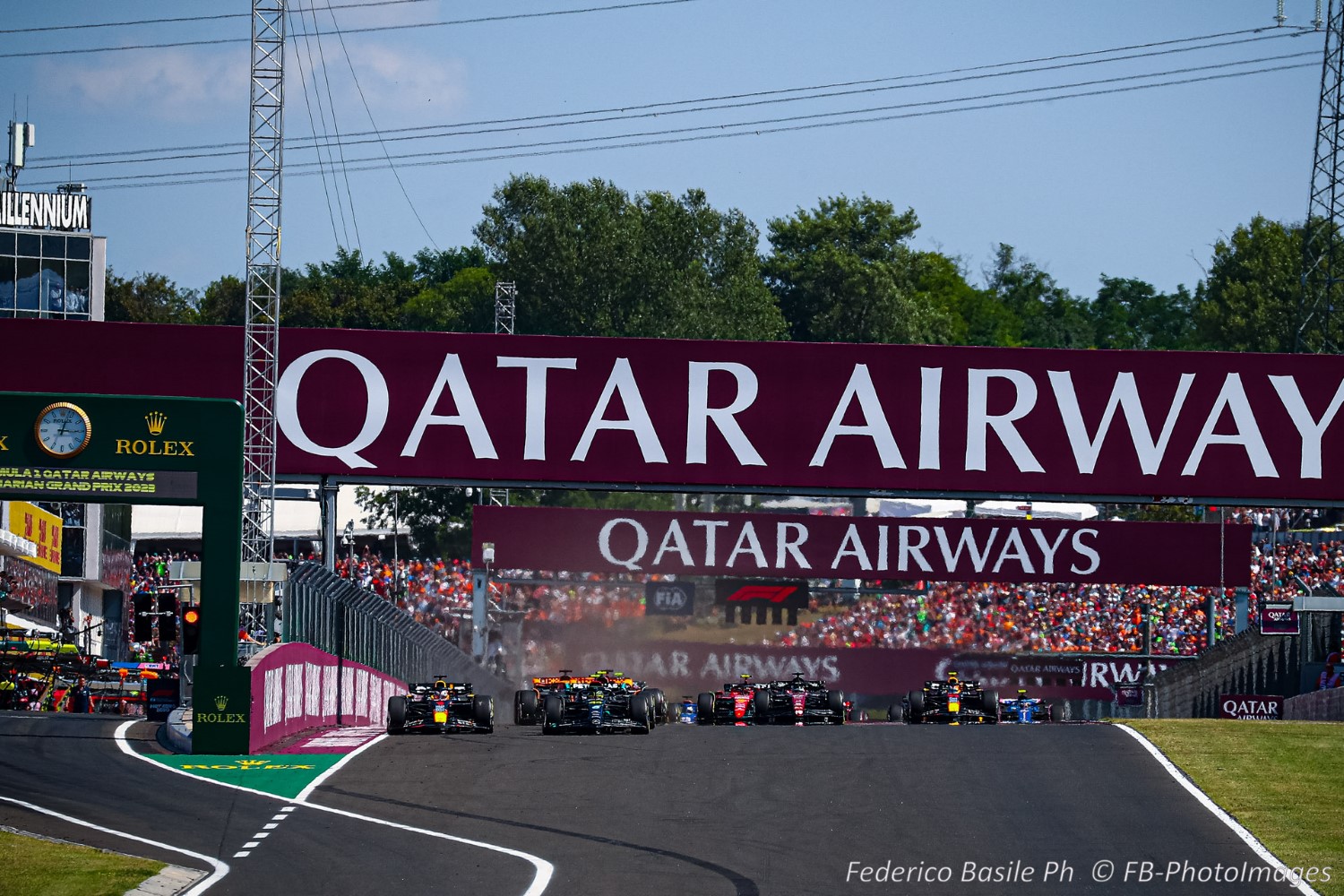 Start of the race during the Hungarian GP, Budapest 20-23 July 2023 at the Hungaroring, Formula 1 World championship 2023.