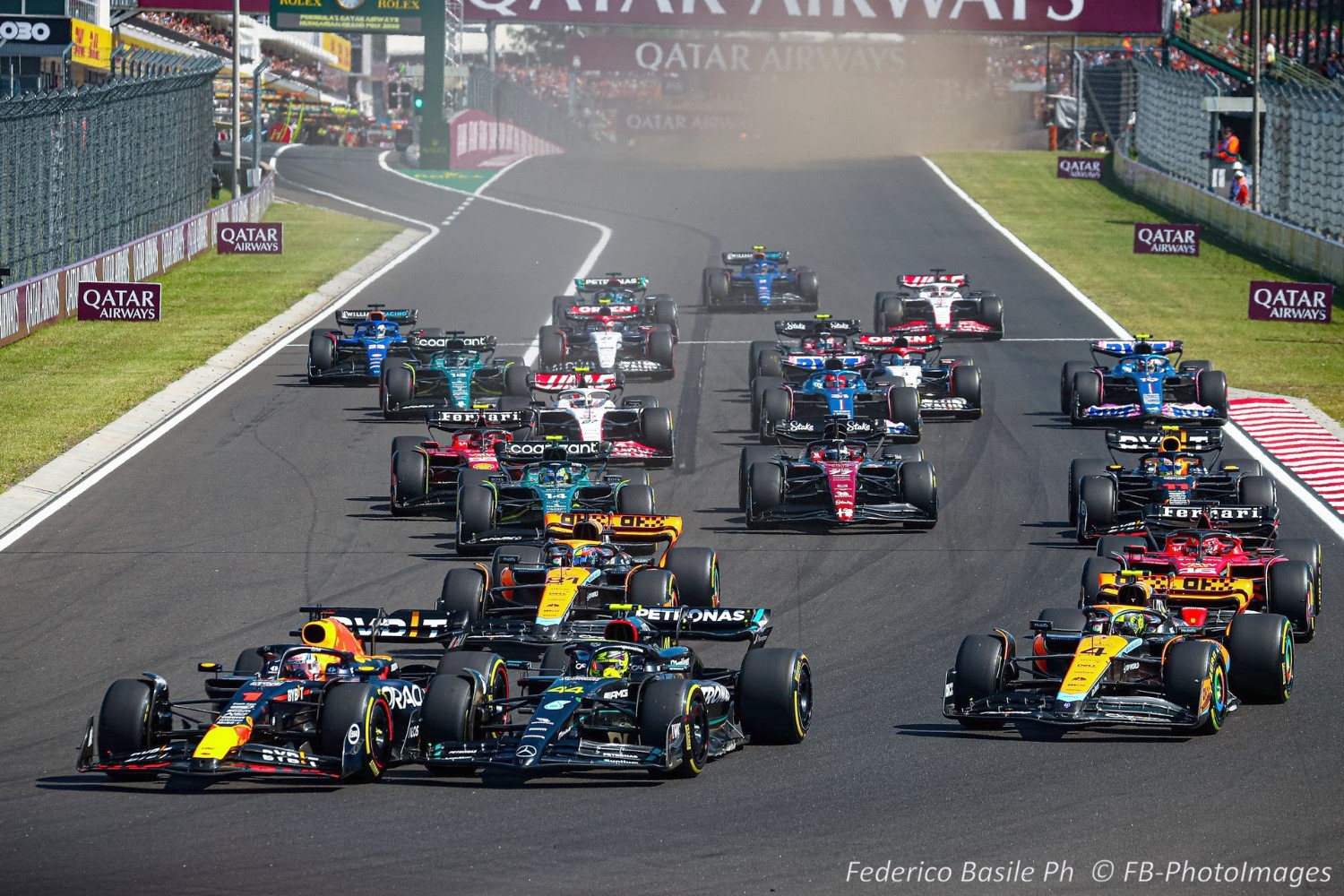 Start of the race during the Hungarian GP, Budapest 20-23 July 2023 at the Hungaroring, Formula 1 World championship 2023.