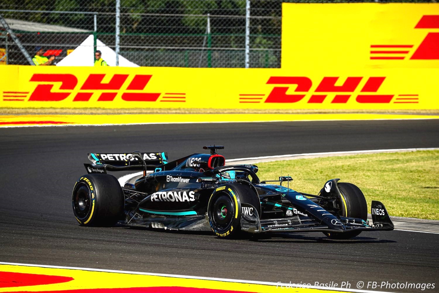 #63 George Russell, (GRB) AMG Mercedes Ineos during the Hungarian GP, Budapest 20-23 July 2023 at the Hungaroring, Formula 1 World championship 2023.