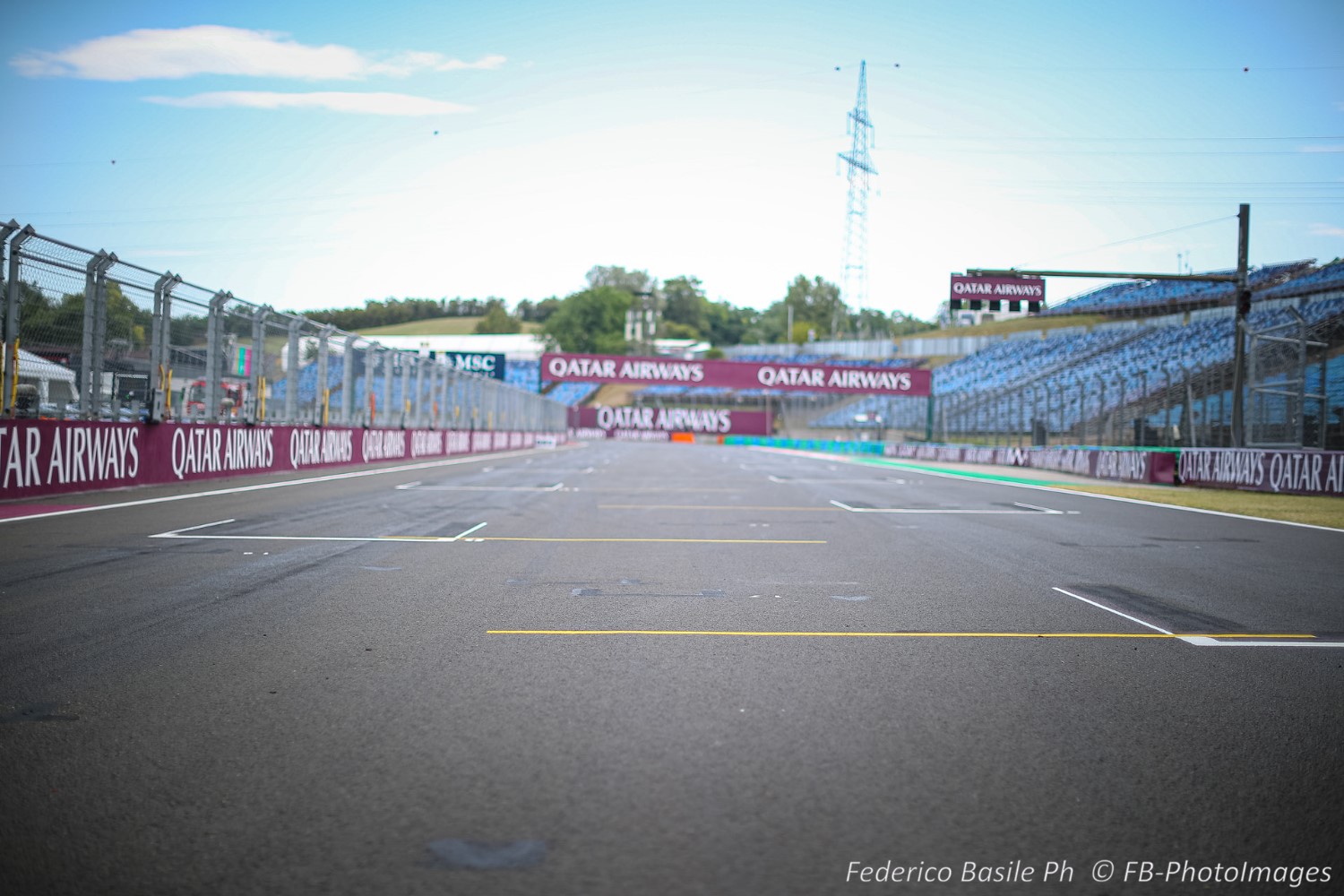 Front Straight looking back at last corner, Budapest 20-23 July 2023 at the Hungaroring, Formula 1 World championship 2023.