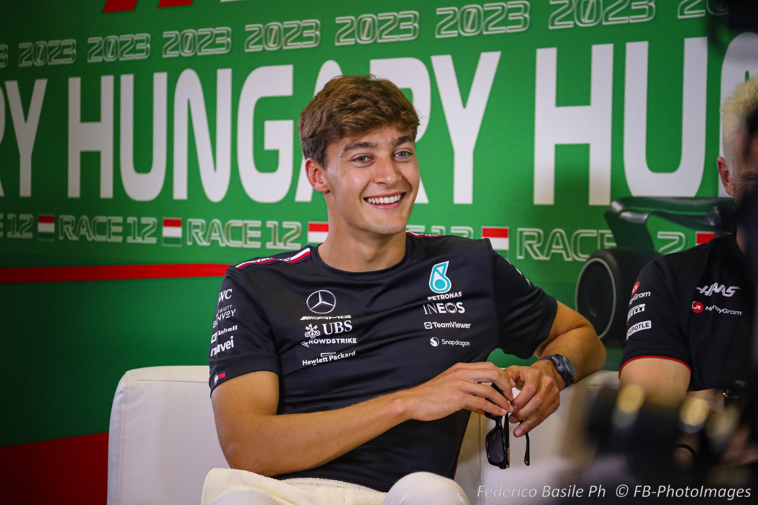 #63 George Russell, (GRB) AMG Mercedes Ineos during the Hungarian GP, Budapest 20-23 July 2023 at the Hungaroring, Formula 1 World championship 2023.