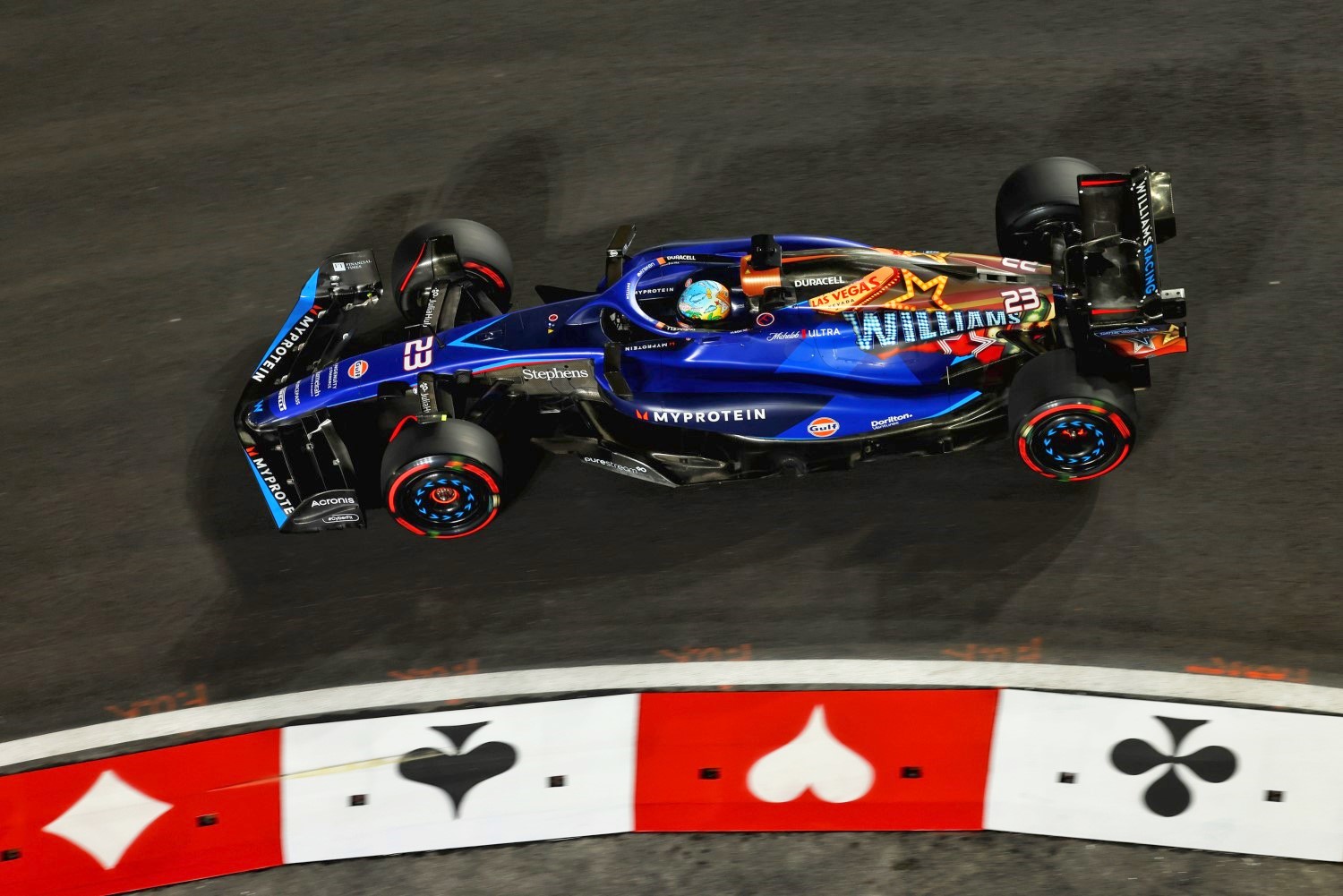 Alexander Albon (THA) Williams Racing FW45. Formula 1 World Championship, Rd 22, Las Vegas Grand Prix, Thursday 16th November 2023. Las Vegas Strip Circuit, Las Vegas, Nevada, USA.