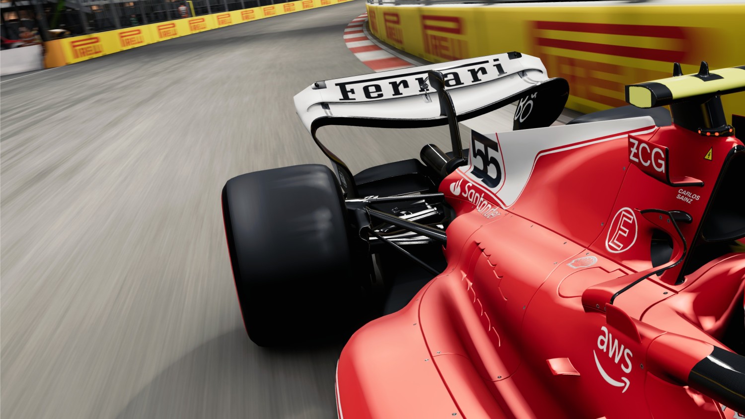 Special Ferrari livery for Las Vegas GP - white rear wing