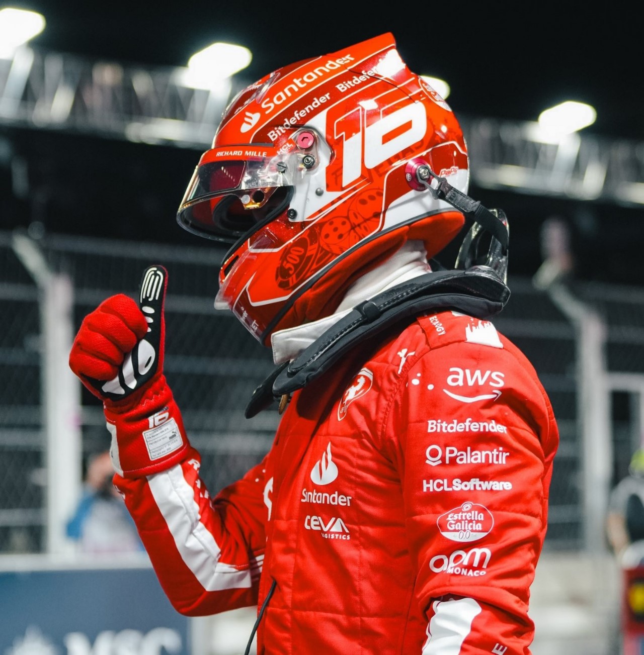 Charles Leclerc on pole