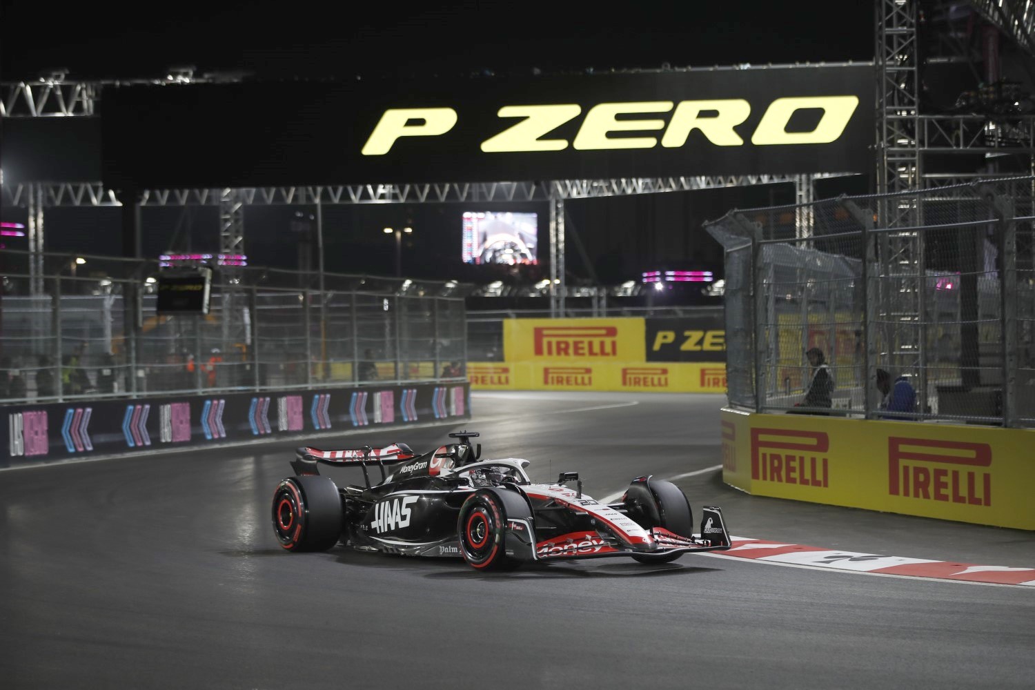 Kevin Magnussen, Haas VF-23 during the Las Vegas GP at Streets of Las Vegas on Friday November 17, 2023, United States of America. (Photo by Jake Grant / LAT Images)