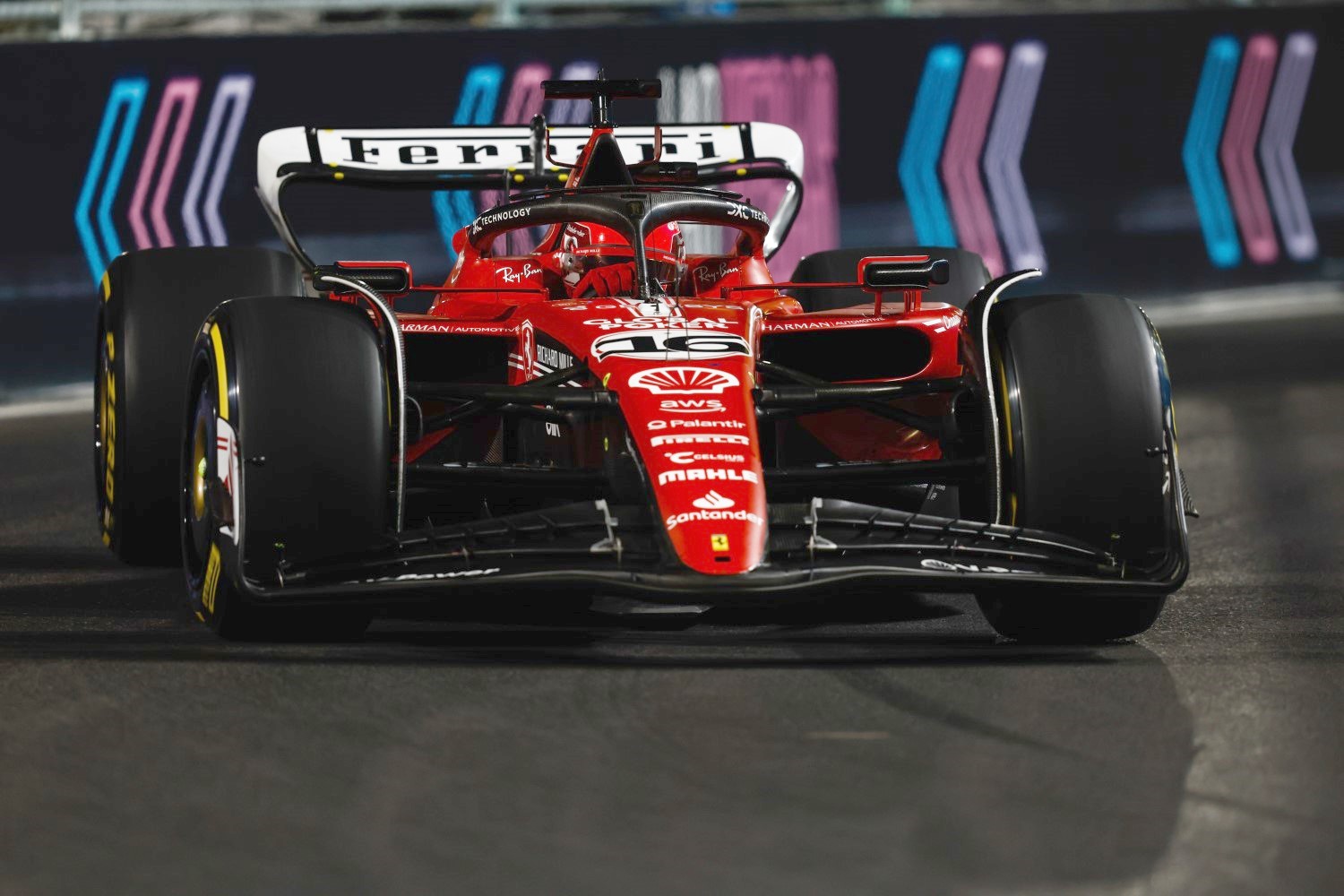 Charles Leclerc, Ferrari SF-23 during the Las Vegas GP at Streets of Las Vegas on Saturday November 18, 2023, United States of America. (Photo by Zak Mauger / LAT Images)