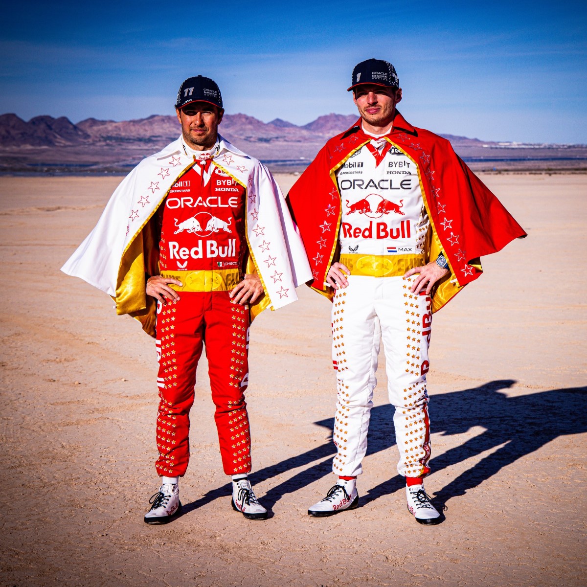 Perez and Verstappen Suits