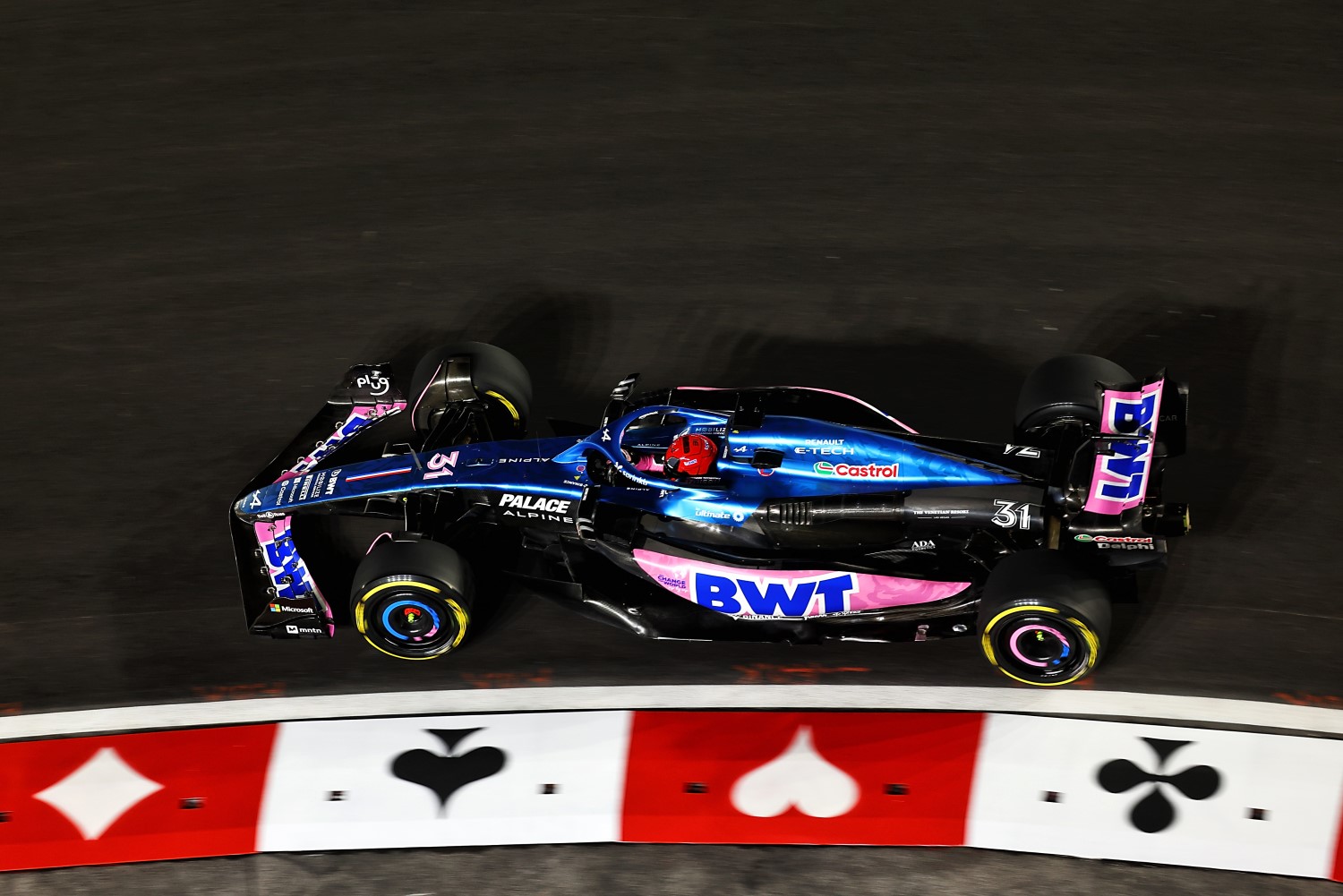 Esteban Ocon (FRA) Alpine F1 Team A523.  Formula 1 World Championship, Rd 22, Las Vegas Grand Prix, Thursday 16th November 2023. Las Vegas Strip Circuit, Las Vegas, Nevada, USA.