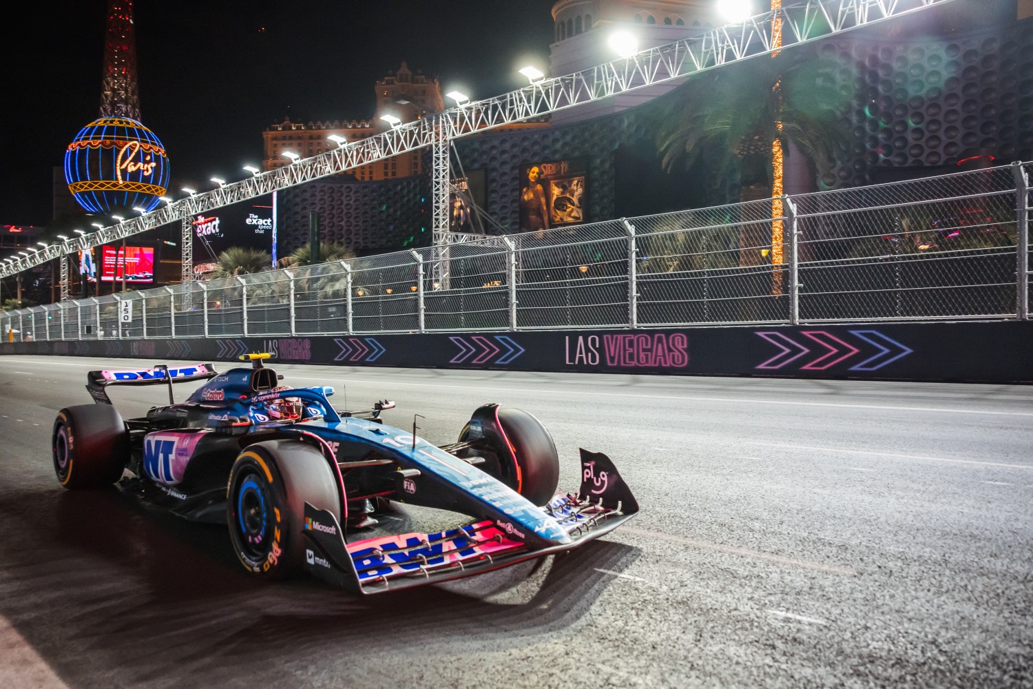 Pierre Gasly (FRA) Alpine F1 Team A523. Formula 1 World Championship, Rd 22, Las Vegas Grand Prix, Thursday 16th November 2023. Las Vegas Strip Circuit, Las Vegas, Nevada, USA.