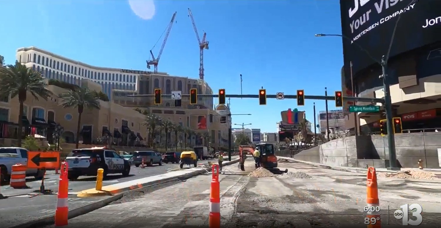 F1 Heavy traffic, delays on Las Vegas Strip as repaving for race