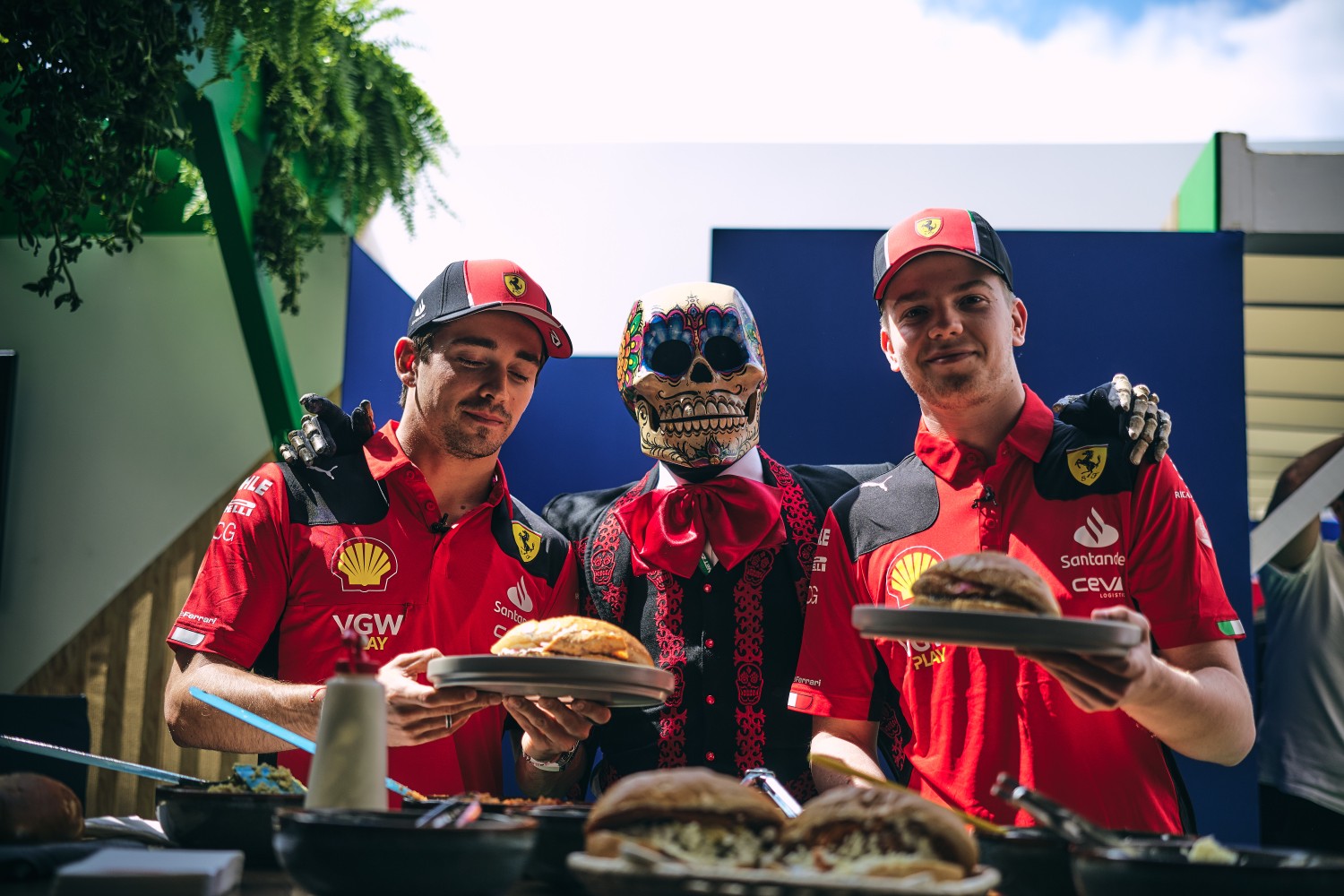 Charles Leclerc and Robert Shwartzman at Mexico City GP. Photo Courtesy of Ferrari