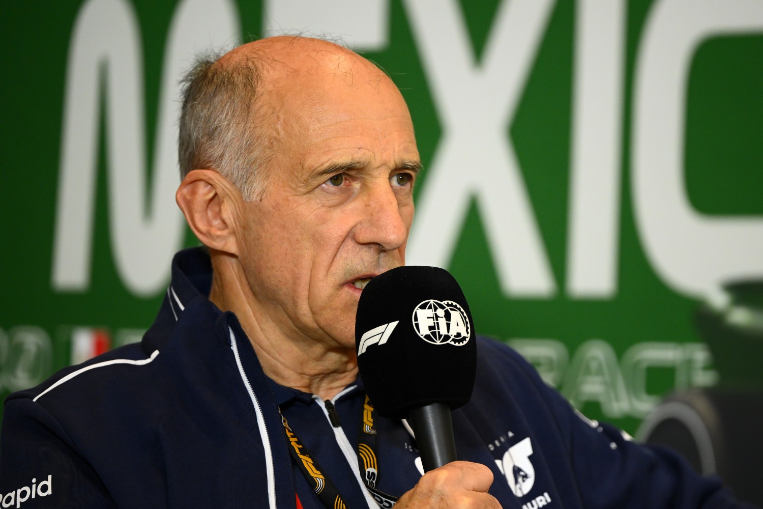cuderia AlphaTauri Team Principal Franz Tost attends the Team Principals Press Conference during practice ahead of the F1 Grand Prix of Mexico at Autodromo Hermanos Rodriguez on October 27, 2023 in Mexico City, Mexico. (Photo by Clive Mason/Getty Images)