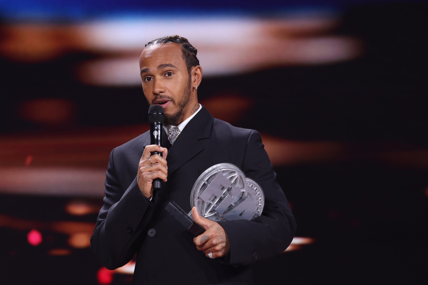 Lewis HAMILTON, FIA Formula One World Championship - 3rd Place, portrait during the 2023 FIA Prize Giving Ceremony in Baky on December 8, 2023 at Baku Convention Center in Baku, Azerbaijan - Photo Grégory Lenormand / DPPI