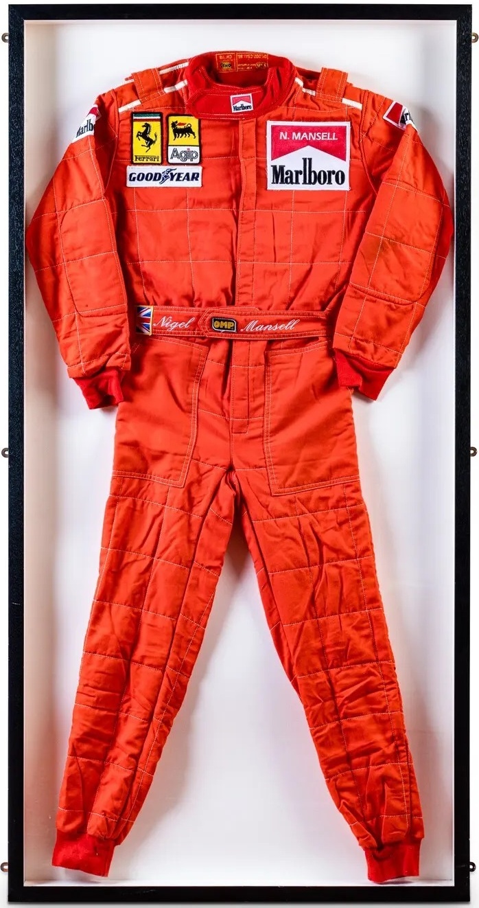 1989/1990 Scuderia Ferrari Stand 21 Formula 1 Framed Racing Suit