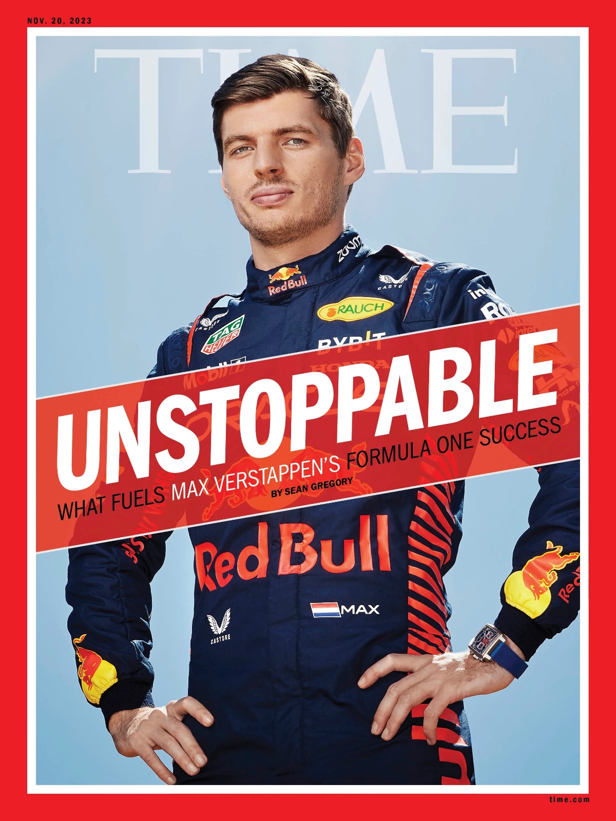 Max Verstappen - Unstoppable on Cover of Time Magazine