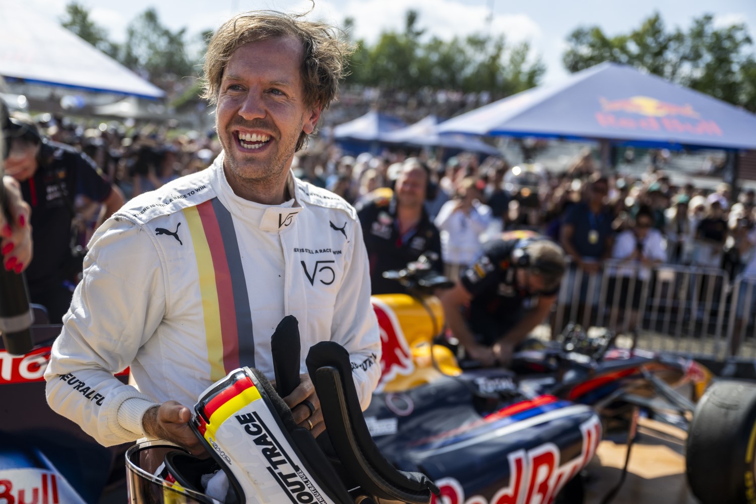 Sebastian Vettel seen during the Red Bull Formula Nuerburgring at the Nuerburgring in Germany on September 9, 2023. // Joerg Mitter / Red Bull Content Pool