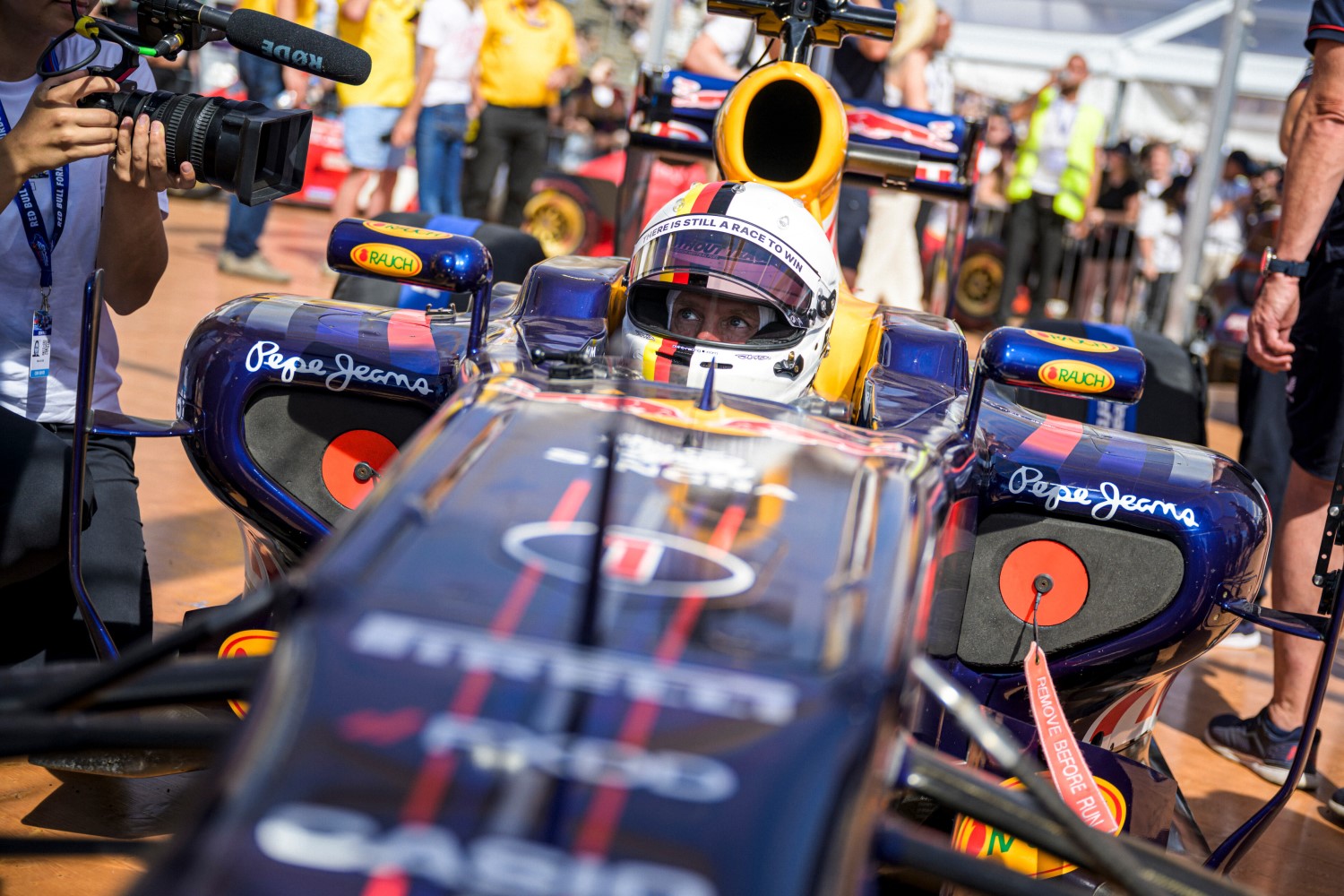 Sebastian Vettel in a Red Bull RB 7 seen during the Red Bull Formula Nürburgring at the Nürburgring in Germany on September 9, 2023. // Sebastian Marko / Red Bull Content Pool