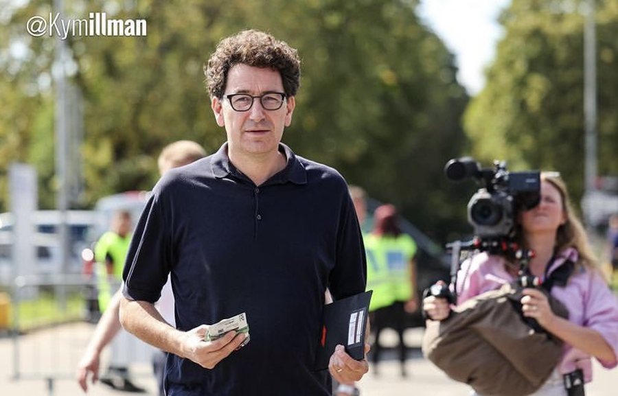 Mattia Binotto enters the Monza paddock