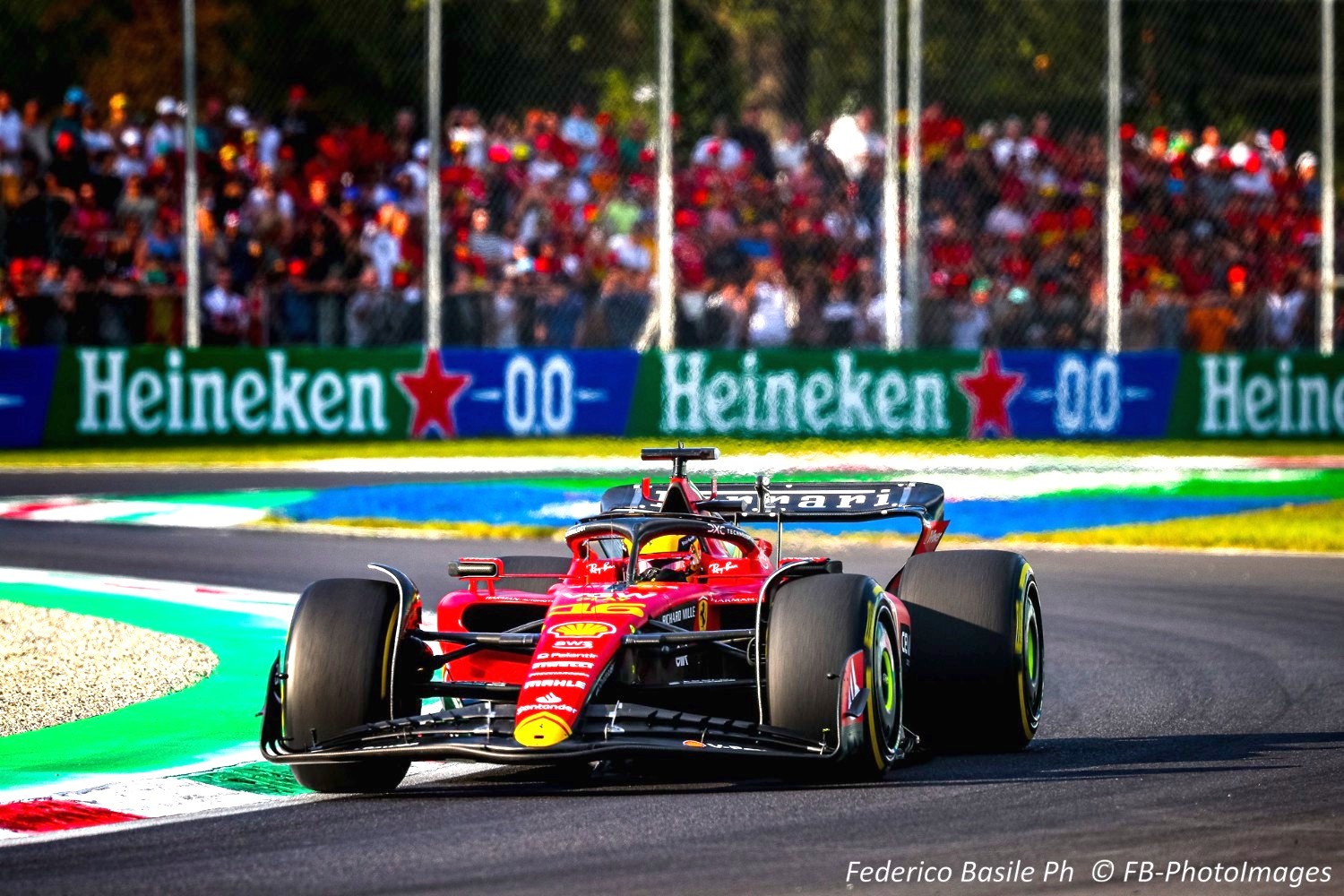 #16 Charles Leclerc, (MON) Scuderia Ferrari during the Italian GP, Monza 31 August-3 September 2023 Formula 1 World championship 2023.