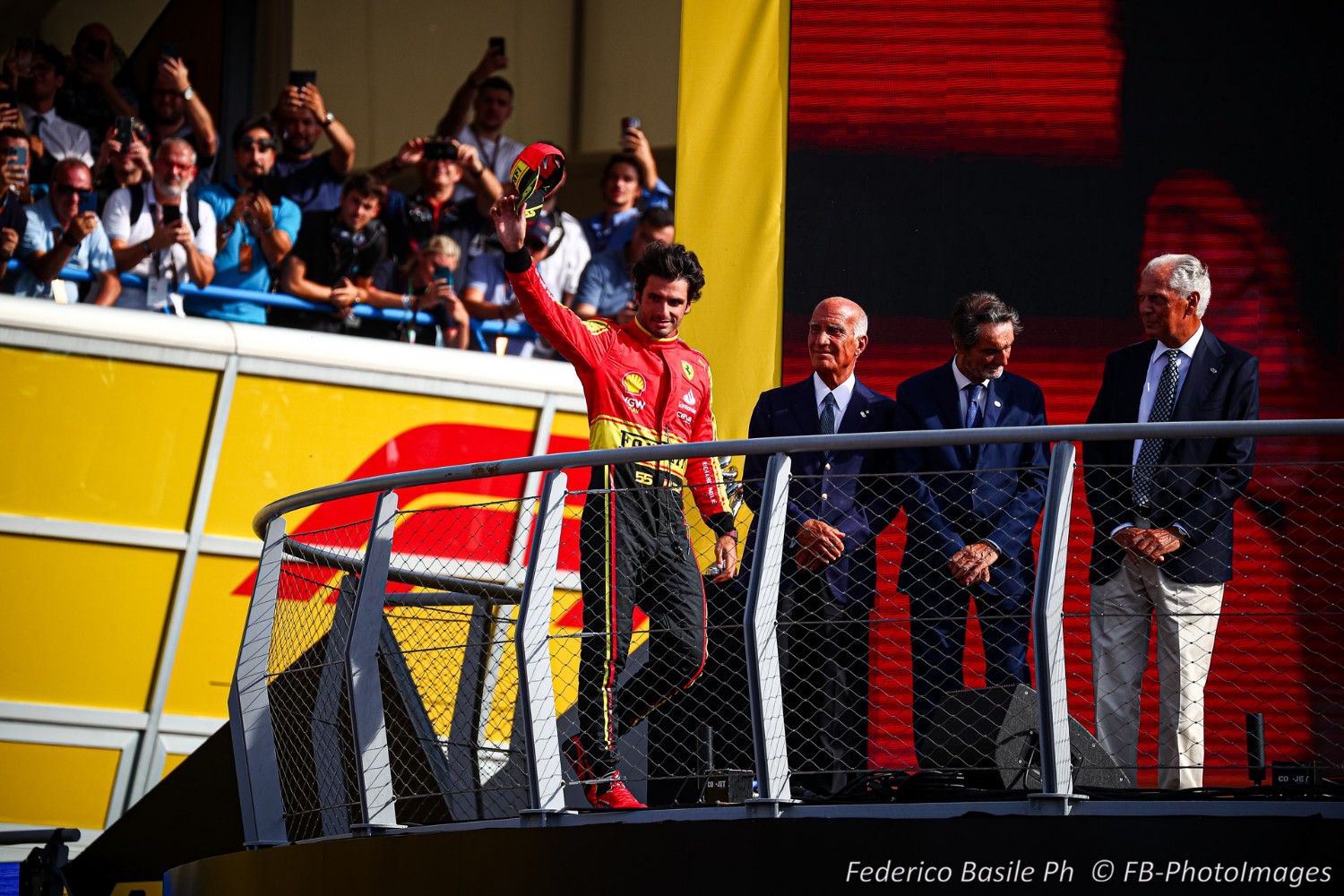 #55 Carlos Sainz, (ESP) Scuderia Ferrari during the Italian GP, Monza 31 August-3 September 2023 Formula 1 World championship 2023.