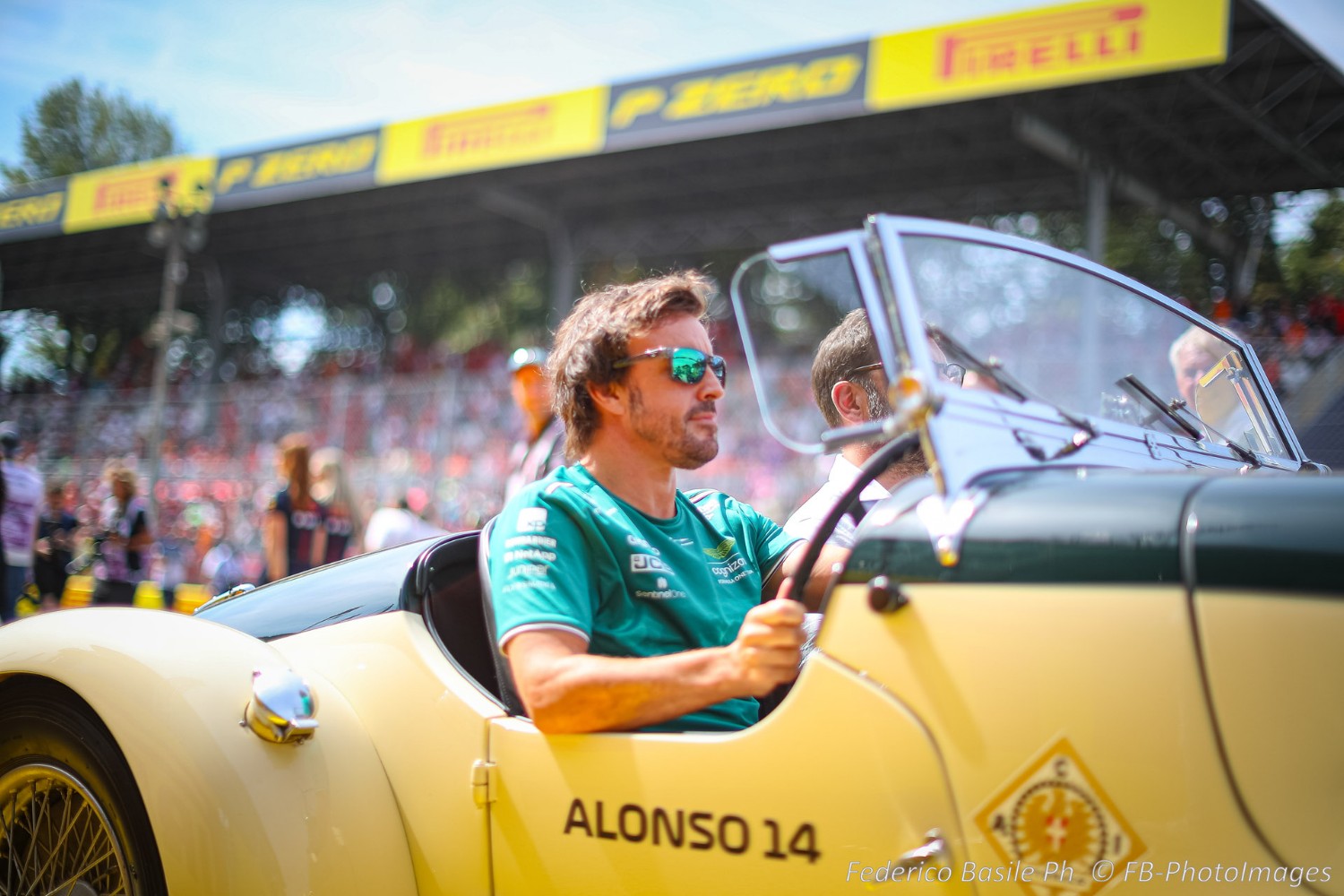 #14 Fernando Alonso, (ESP) Aramco Aston Martin Mercedes during the Italian GP, Monza 31 August-3 September 2023 Formula 1 World championship 2023.