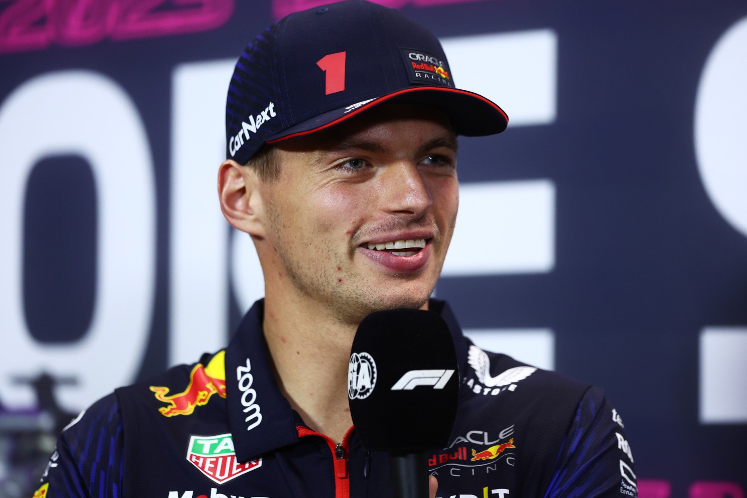 Max Verstappen of the Netherlands and Oracle Red Bull Racing attends the Drivers Press Conference during previews ahead of the F1 Grand Prix of Singapore at Marina Bay Street Circuit on September 14, 2023 in Singapore, Singapore. (Photo by Clive Rose/Getty Images) // Getty Images / Red Bull Content Pool
