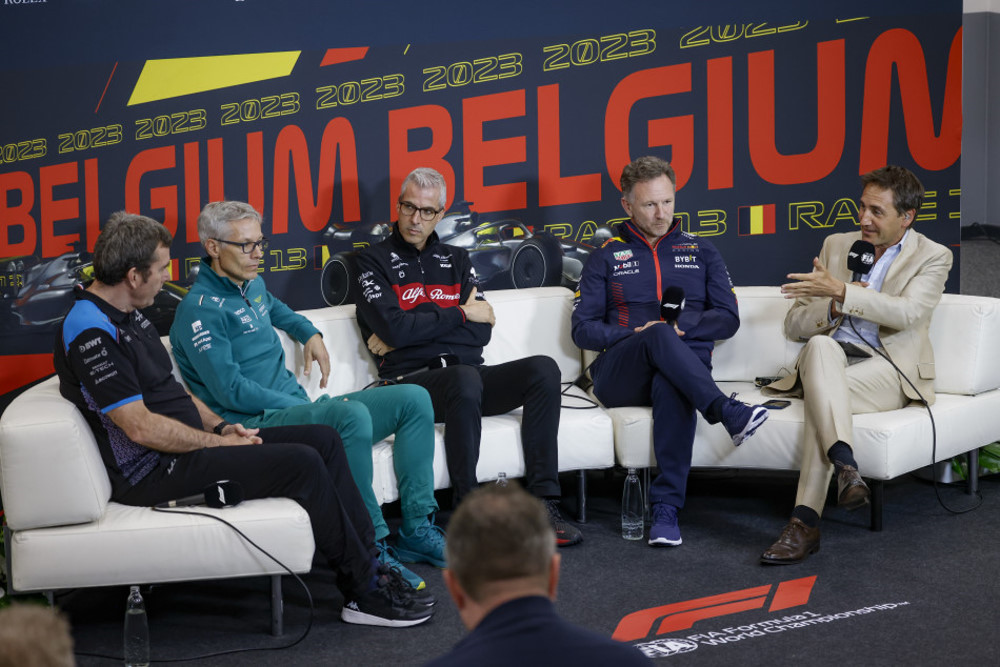 TEAM REPRESENTATIVES Bruno FAMIN (Alpine), Mike KRACK (Aston Martin), Alessandro ALUNNI BRAVI (Alfa Romeo), Christian HORNER (Red Bull Racing)