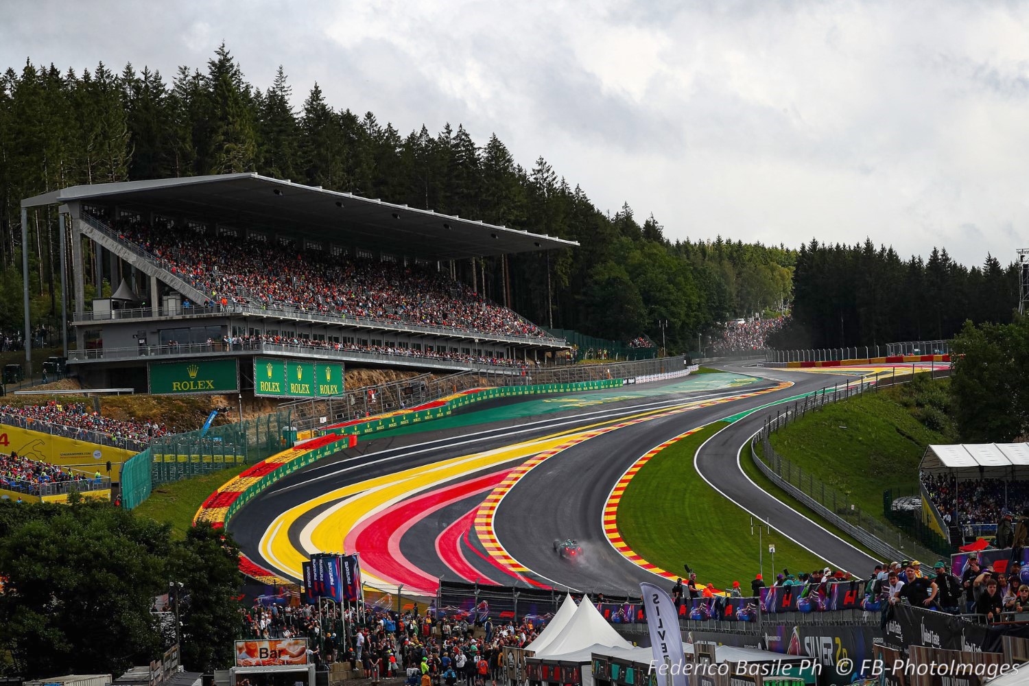 Track detail eau rouge during the Belgian GP, Spa-Francorchamps 27-30 July 2023 Formula 1 World championship 2023.