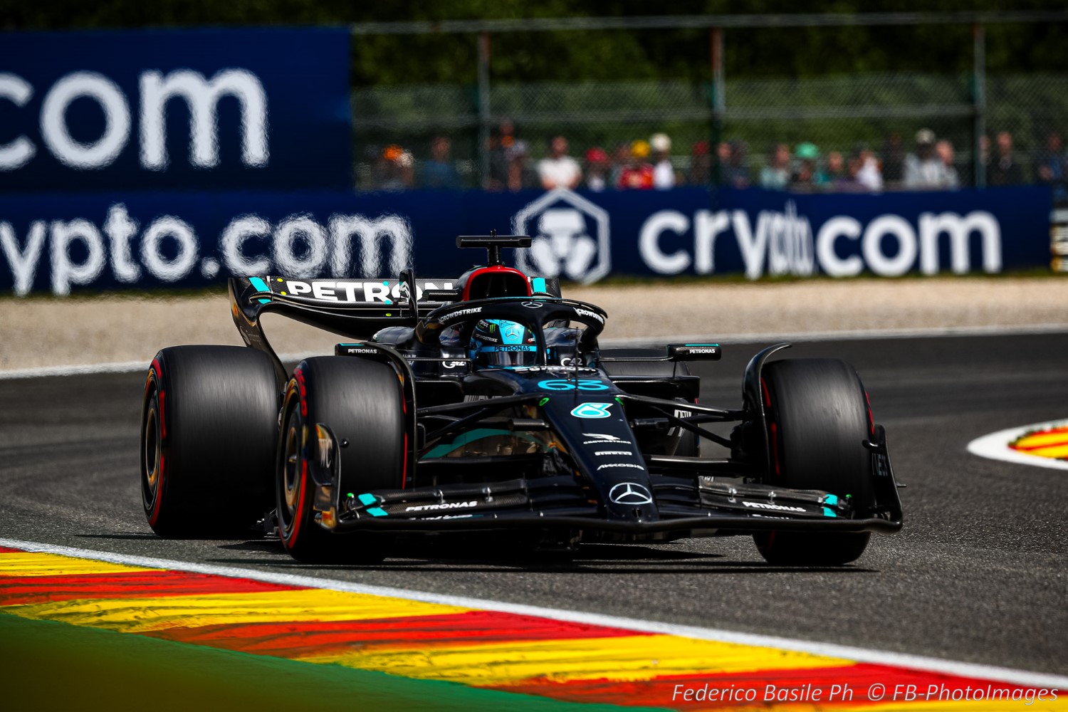#63 George Russell, (GRB) AMG Mercedes Ineos during the Belgian GP, Spa-Francorchamps 27-30 July 2023 Formula 1 World championship 2023.