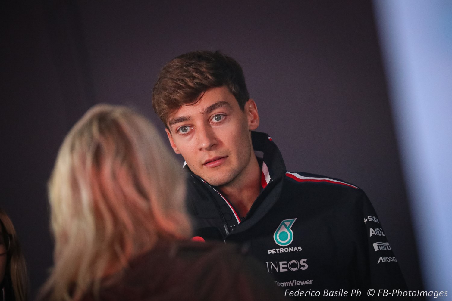 He's scared. #63 George Russell, (GRB) AMG Mercedes Ineos during the Belgian GP, Spa-Francorchamps 27-30 July 2023 Formula 1 World championship 2023.