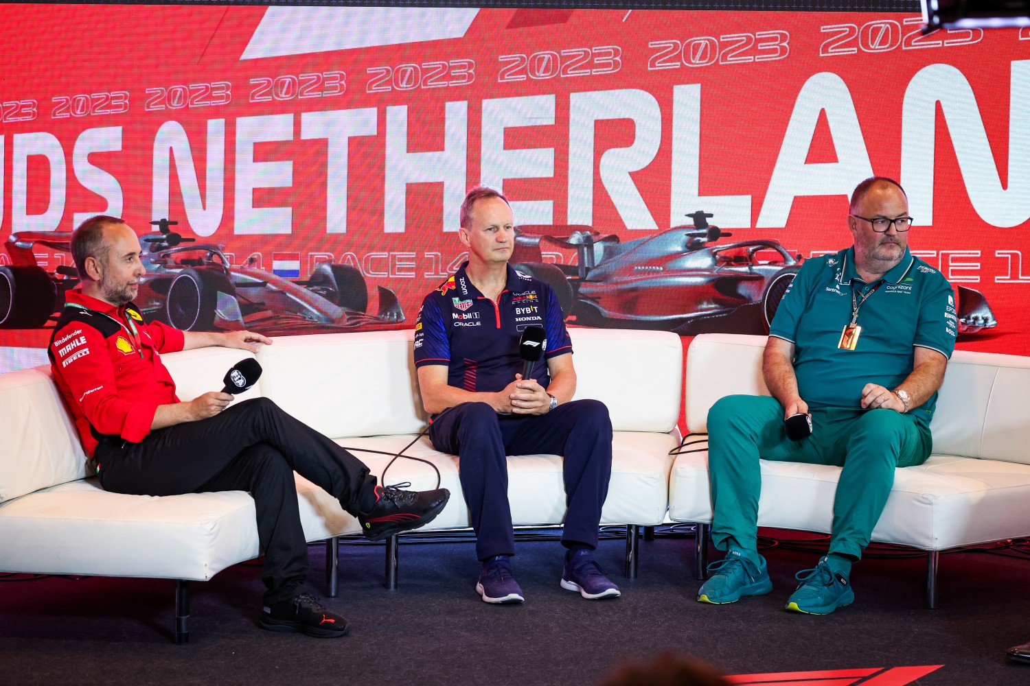 PART TWO - TEAM REPRESENTATIVES Enrico CARDILE (Ferrari), Paul MONAGHAN (Red Bull Racing), Tom McCULLOUGH (Aston Martin)