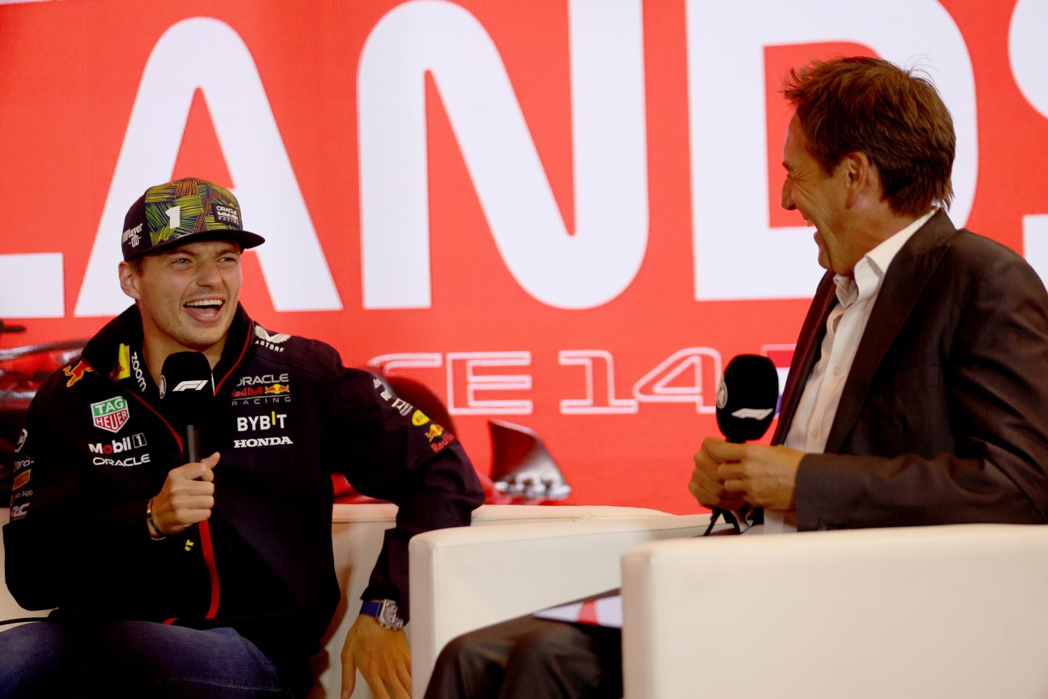 Max Verstappen of the Netherlands and Oracle Red Bull Racing attends the Drivers Press Conference during previews ahead of the F1 Grand Prix of The Netherlands at Circuit Zandvoort on August 24, 2023 in Zandvoort, Netherlands. (Photo by Dean Mouhtaropoulos/Getty Images) // Getty Images / Red Bull Content Pool // 