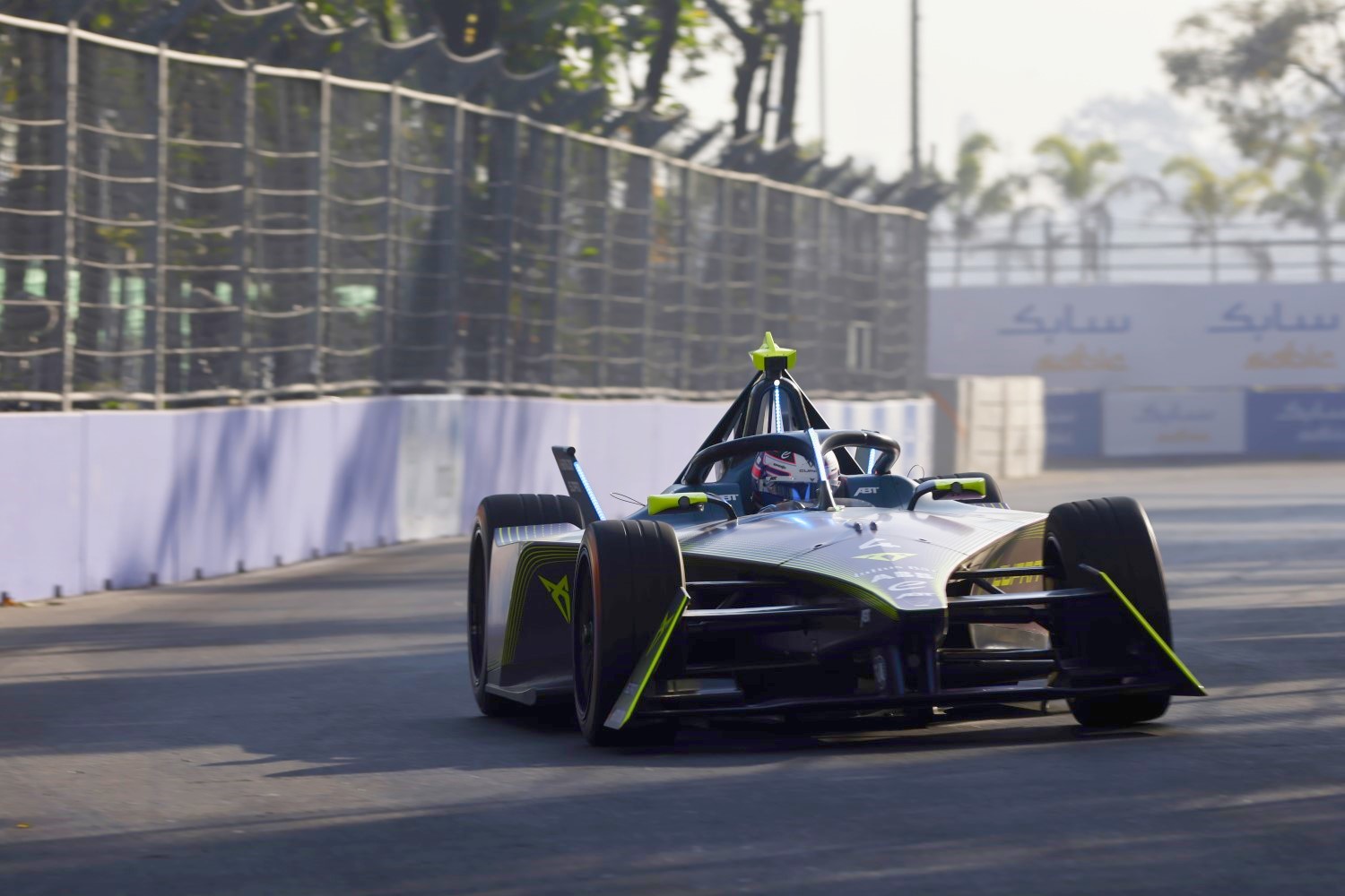 Kelvin van der Linde, ABT CUPRA Formula E Team, M9Electro during the Hyderabad ePrix at Hyderabad Street Circuit on Saturday February 11, 2023, India. (Photo by Andrew Ferraro / LAT Images)