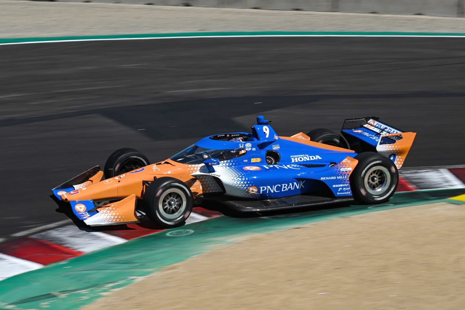 Scott Dixon wins crashfest at Laguna Seca. Photo from the 2023 Firestone GP of Monterey, CA at Weatherteach Laguna Seca Raceway by Penske Entertainment/IndyCar