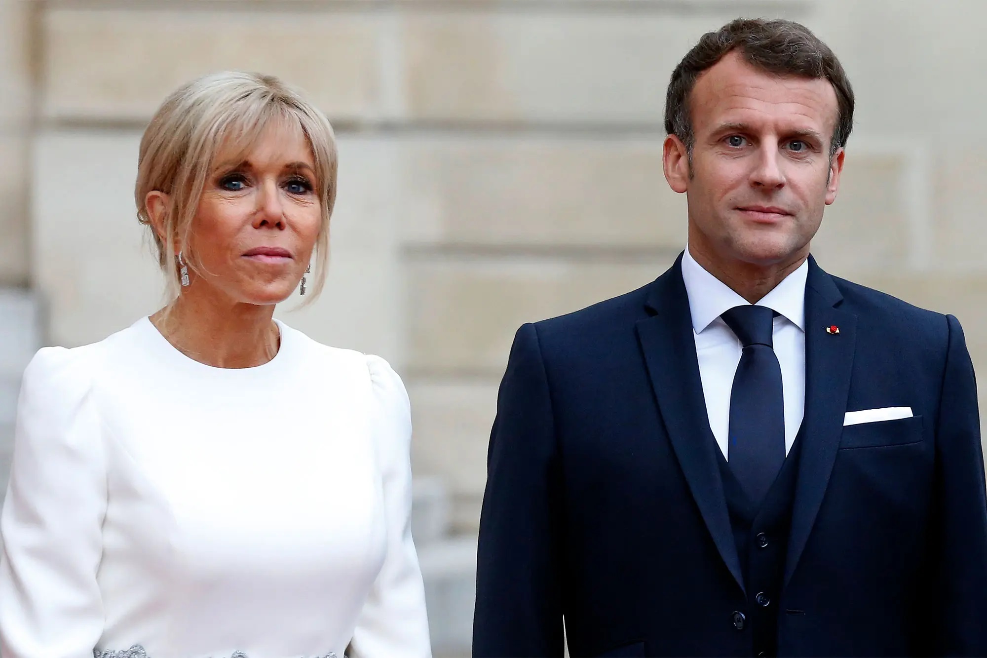 Emmanuel Macron and wife Brigitte