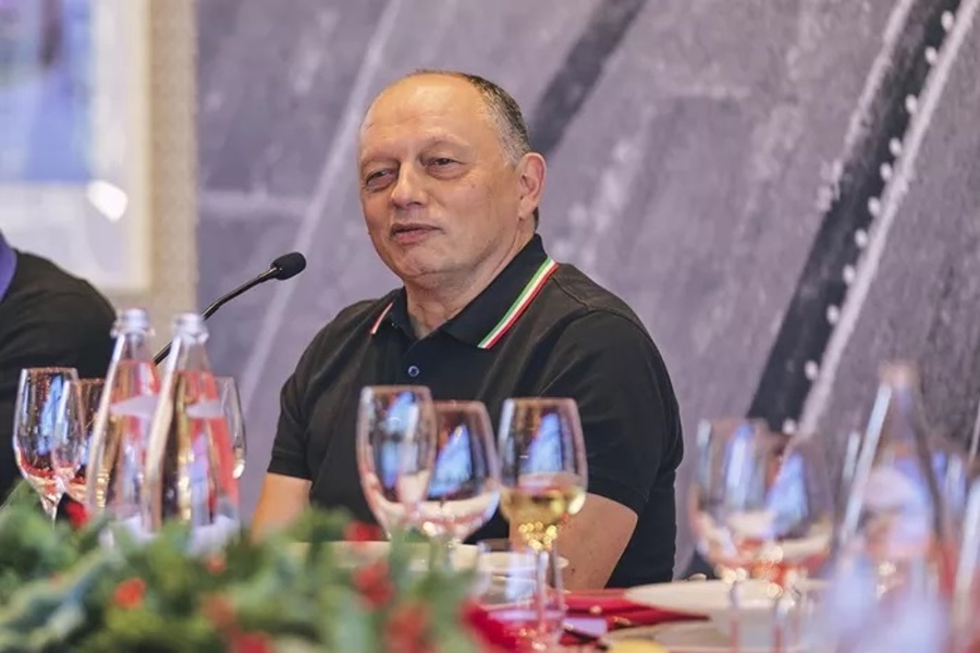 Fred Vasseur at Ferrari Christmas Lunch. Photo courtesy of Ferrari