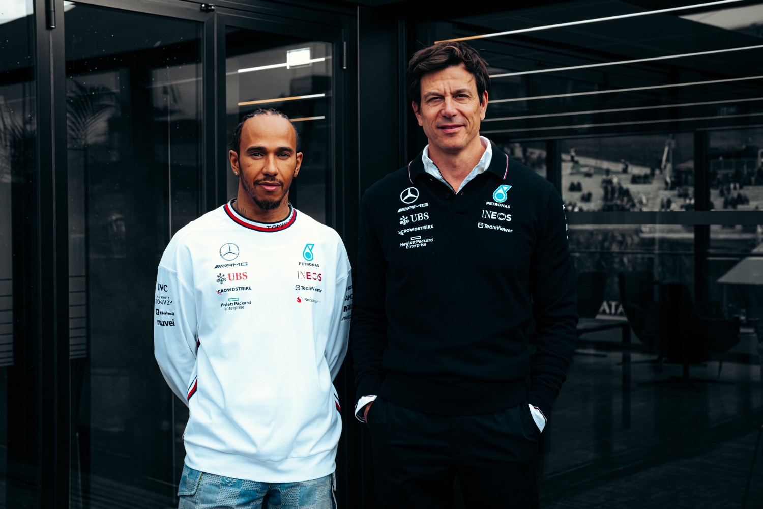 Lewis Hamilton and Toto Wolff