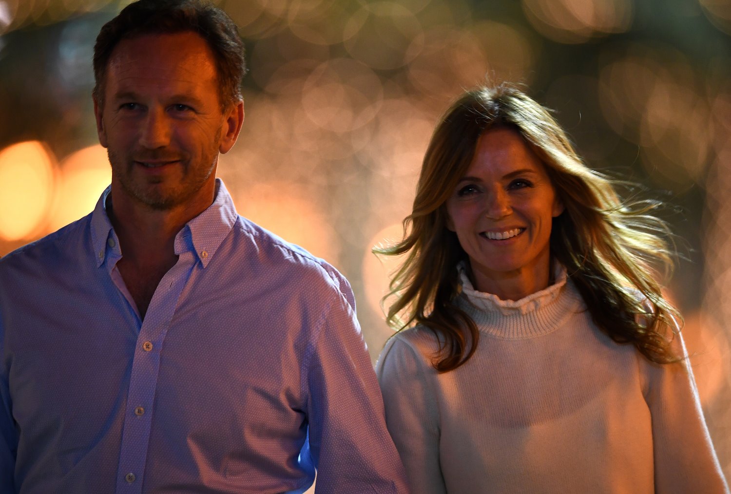 Christian Horner and wife Geri Halliwell