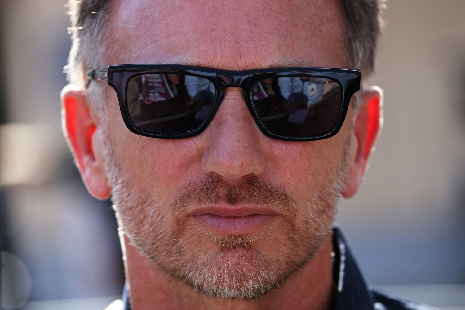 Red Bull Racing Team Principal Christian Horner looks on during day one of F1 Testing at Bahrain International Circuit on February 23, 2023 in Bahrain, Bahrain. (Photo by Mark Thompson/Getty Images) // Getty Images / Red Bull Content Pool