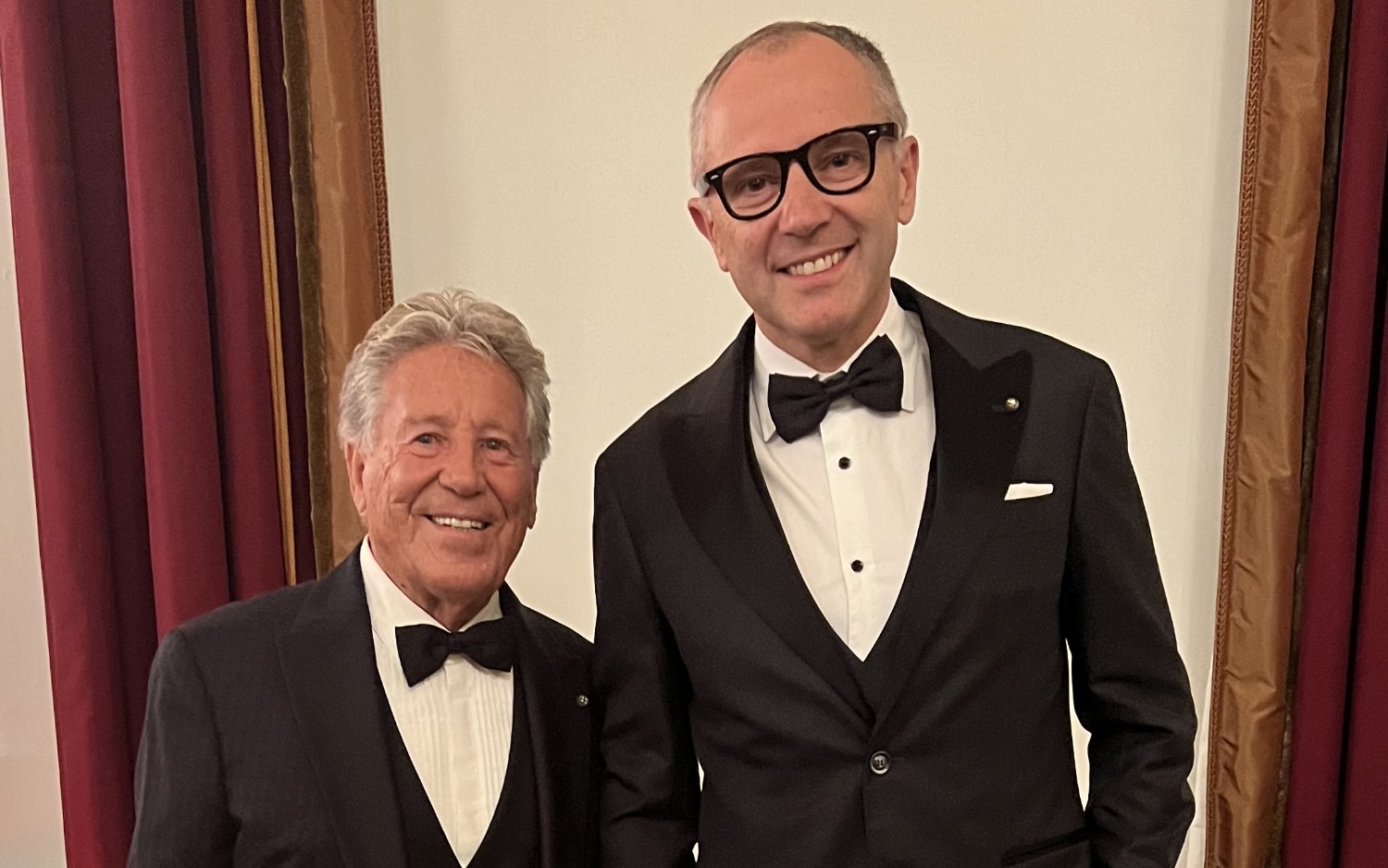 Mario Andretti and Stefano Domenicali at the 2023 National Italian American Foundation gala in Washington DC. Celebrating the best of Italian heritage with leaders in business, politics & the arts